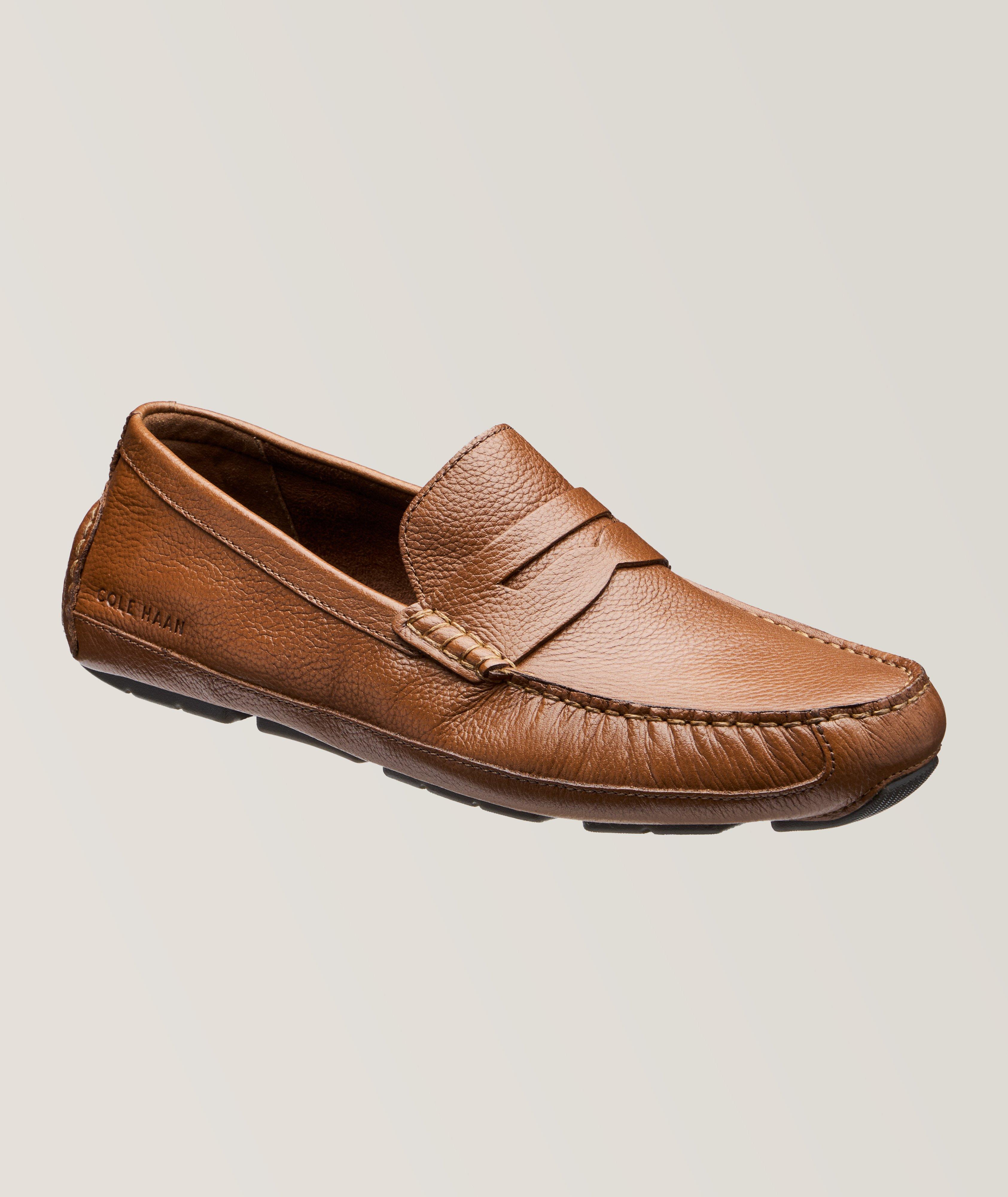 Cole Haan Wyatt Penny Leather Loafers In Brown , Men's Size 8