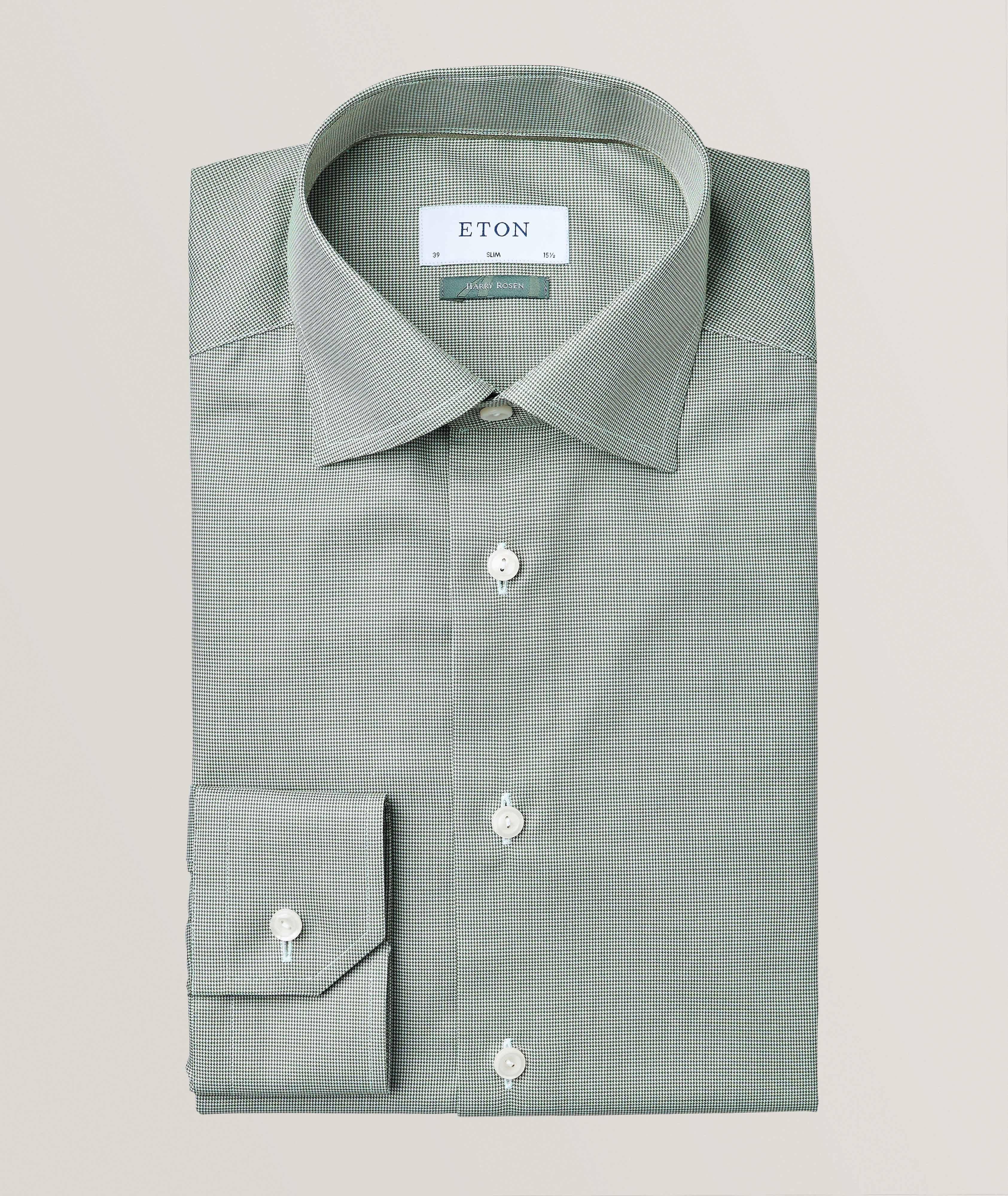 Eton Chemise De Coupe Amincie, Collection 70E Anniversaire En Vert , Taille Homme 15