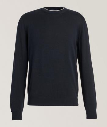 New Canali Black Edition good White Crewneck Sweater 52 XL