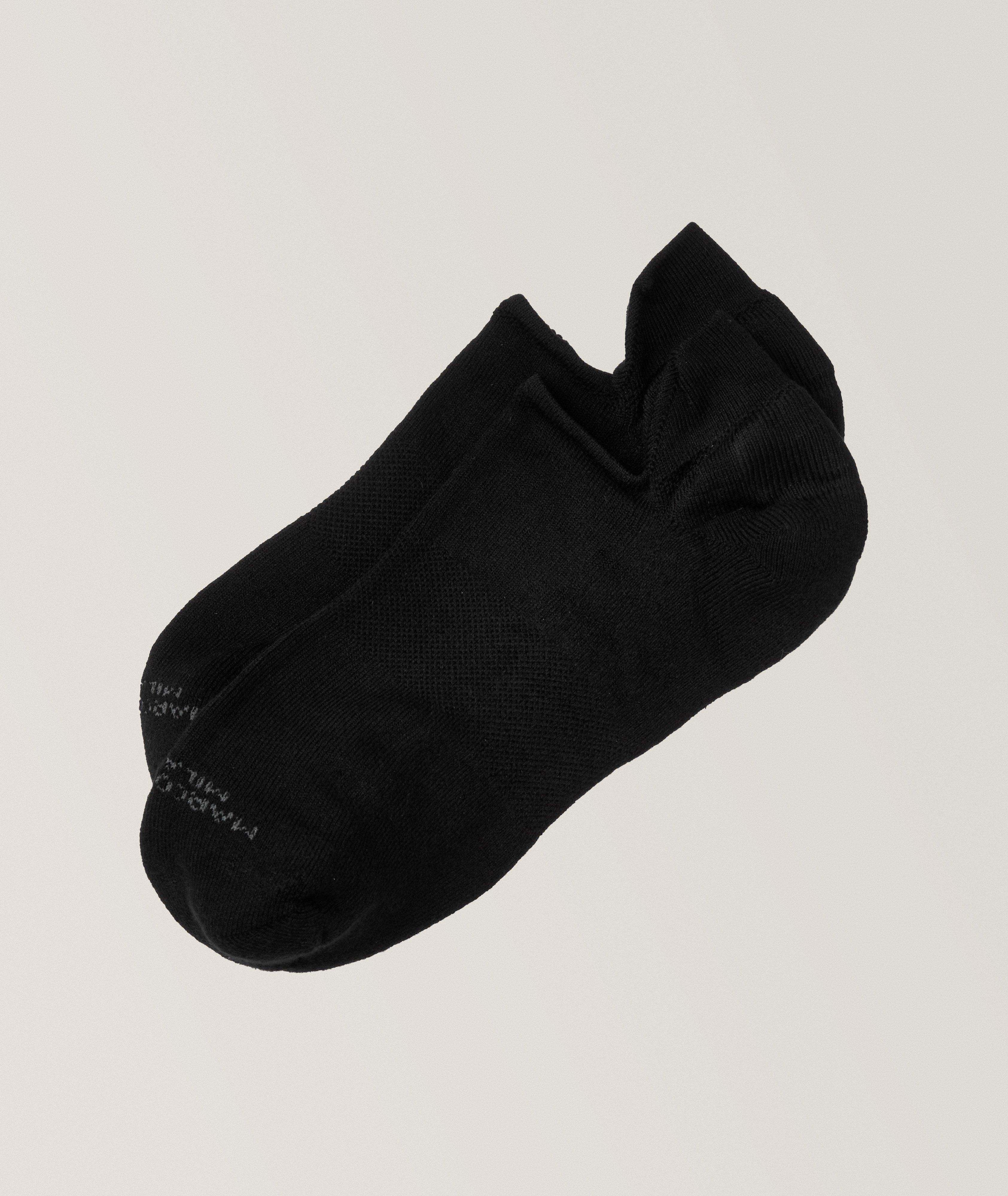 Marcoliani Chaussettes Courtes En Coton Extensible En Noir