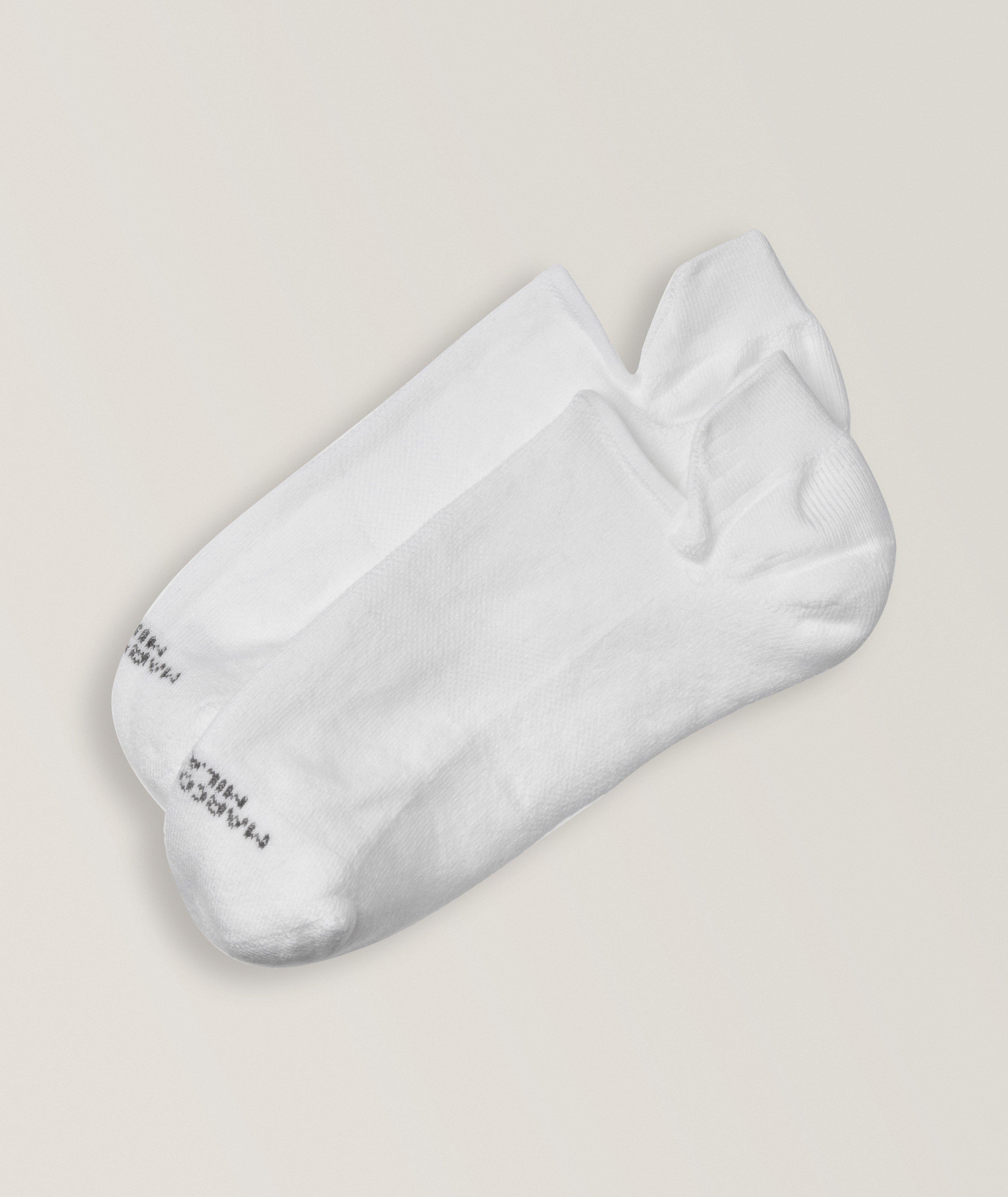 Marcoliani Chaussettes Courtes En Coton Extensible En Blanc