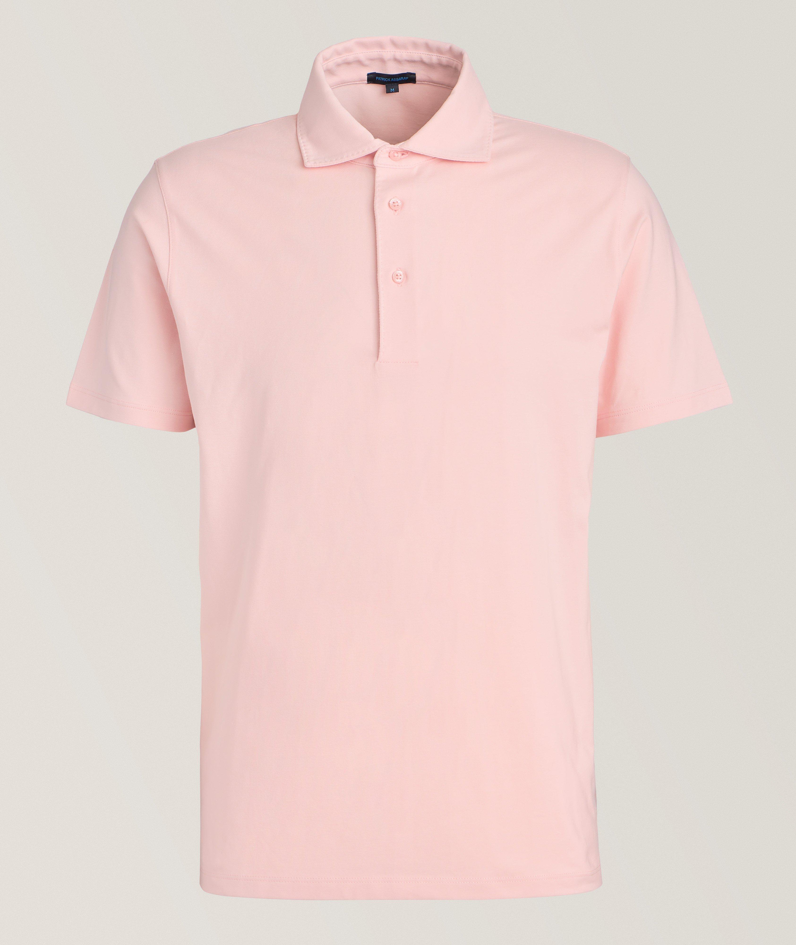 Patrick Assaraf Polo En Coton Pima Extensible En Rose , Taille Homme TTTG