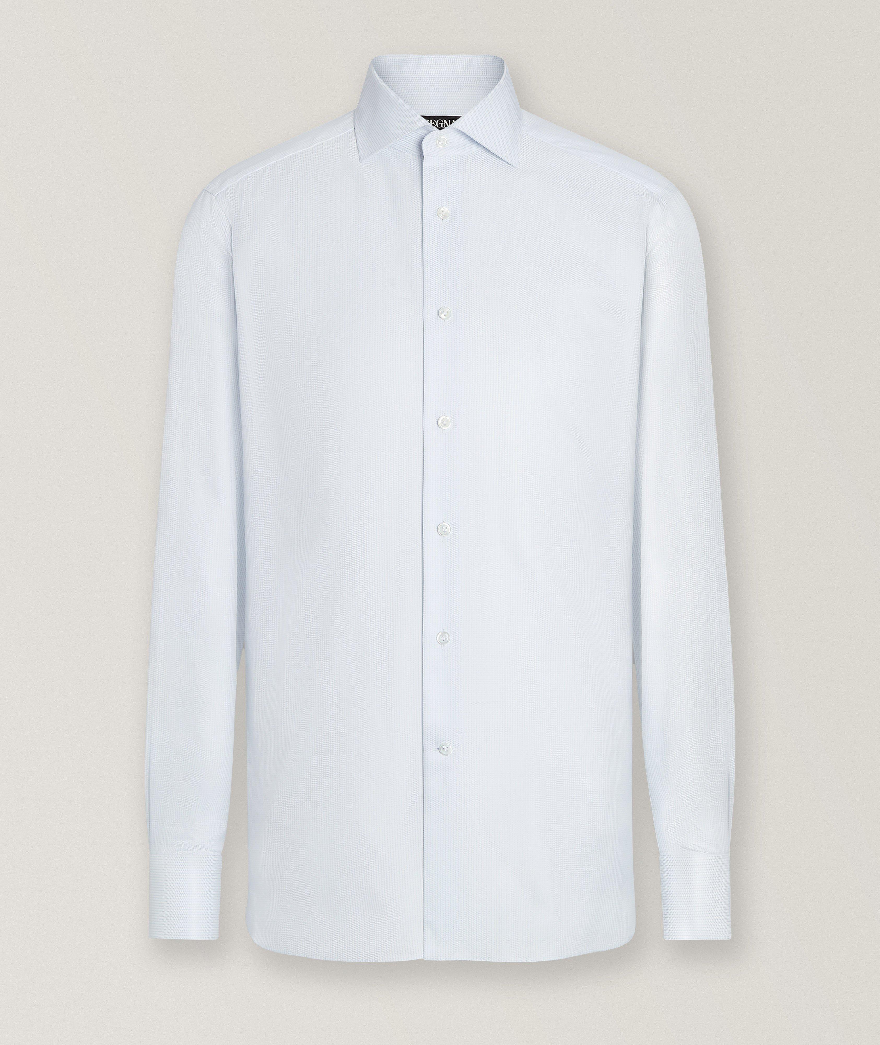 Zegna Chemise Habillée En Coton Centoventimila À Rayures En Bleu , Taille Homme 39