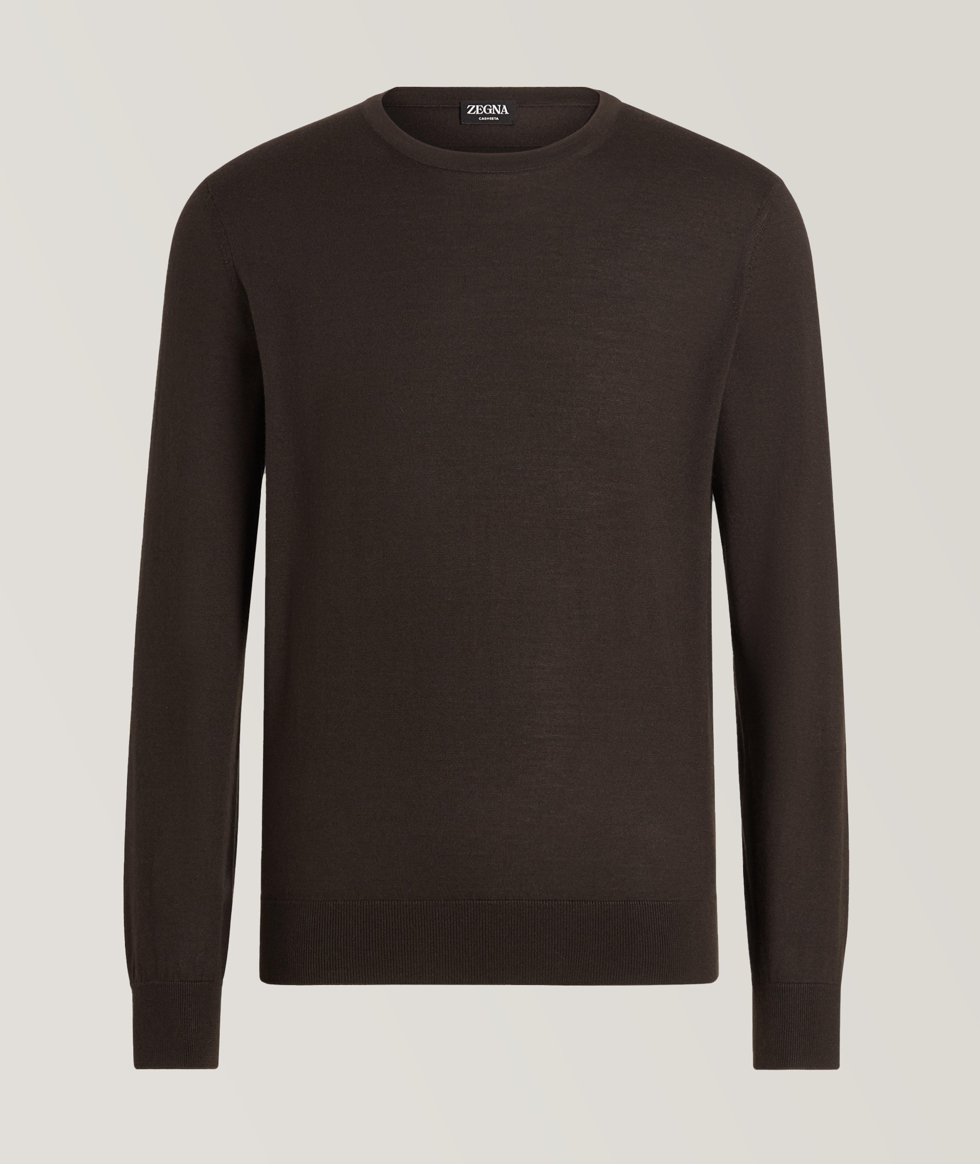 Zegna Pull En Tricot Cashseta À Encolure Ronde En Brun , Taille Homme 50