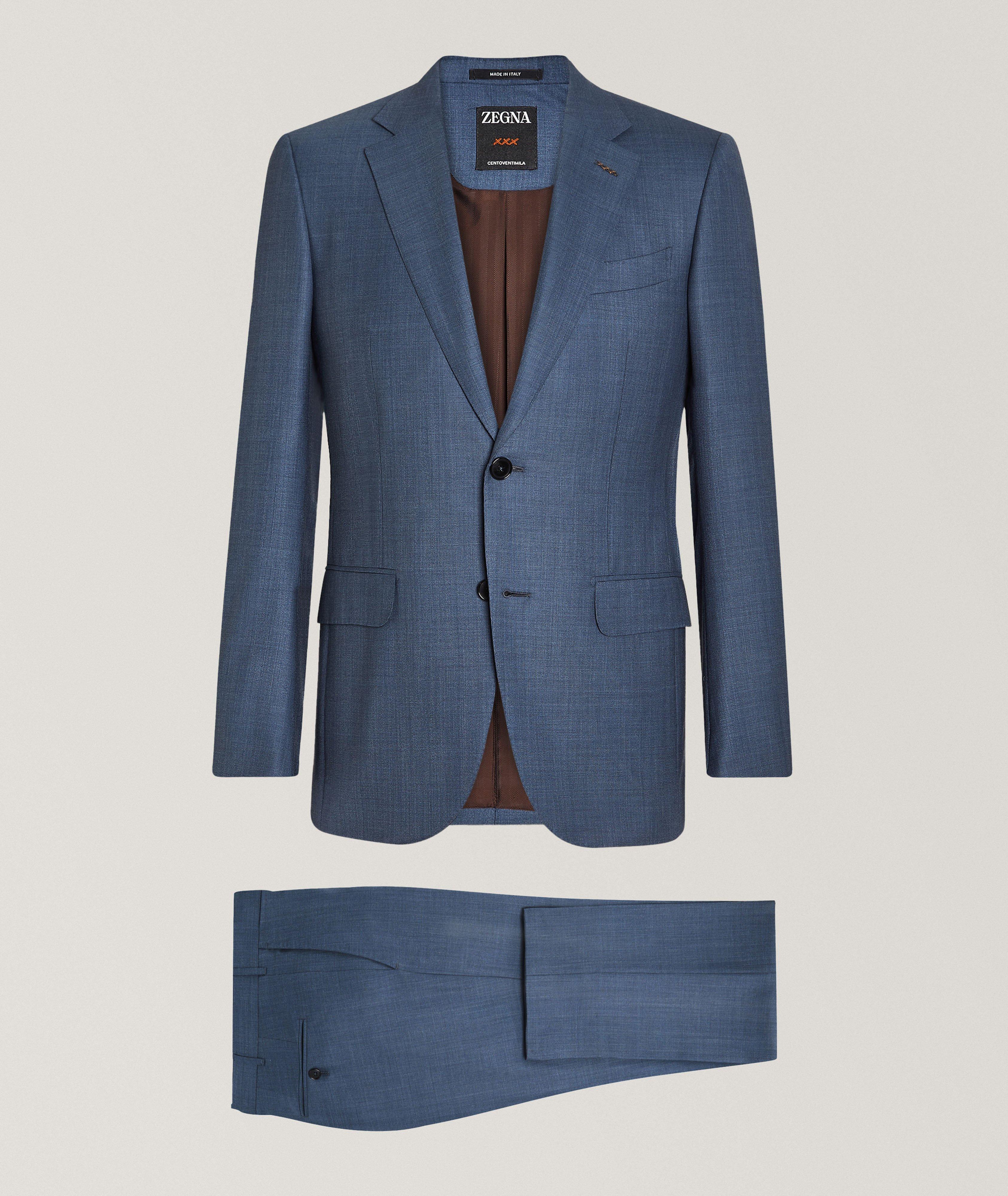 Zegna Complet En Laine Centoventimila En Bleu , Taille Homme 52