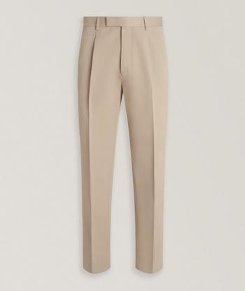 Emporio Armani Virgin Wool Plain Front Trousers | Dress