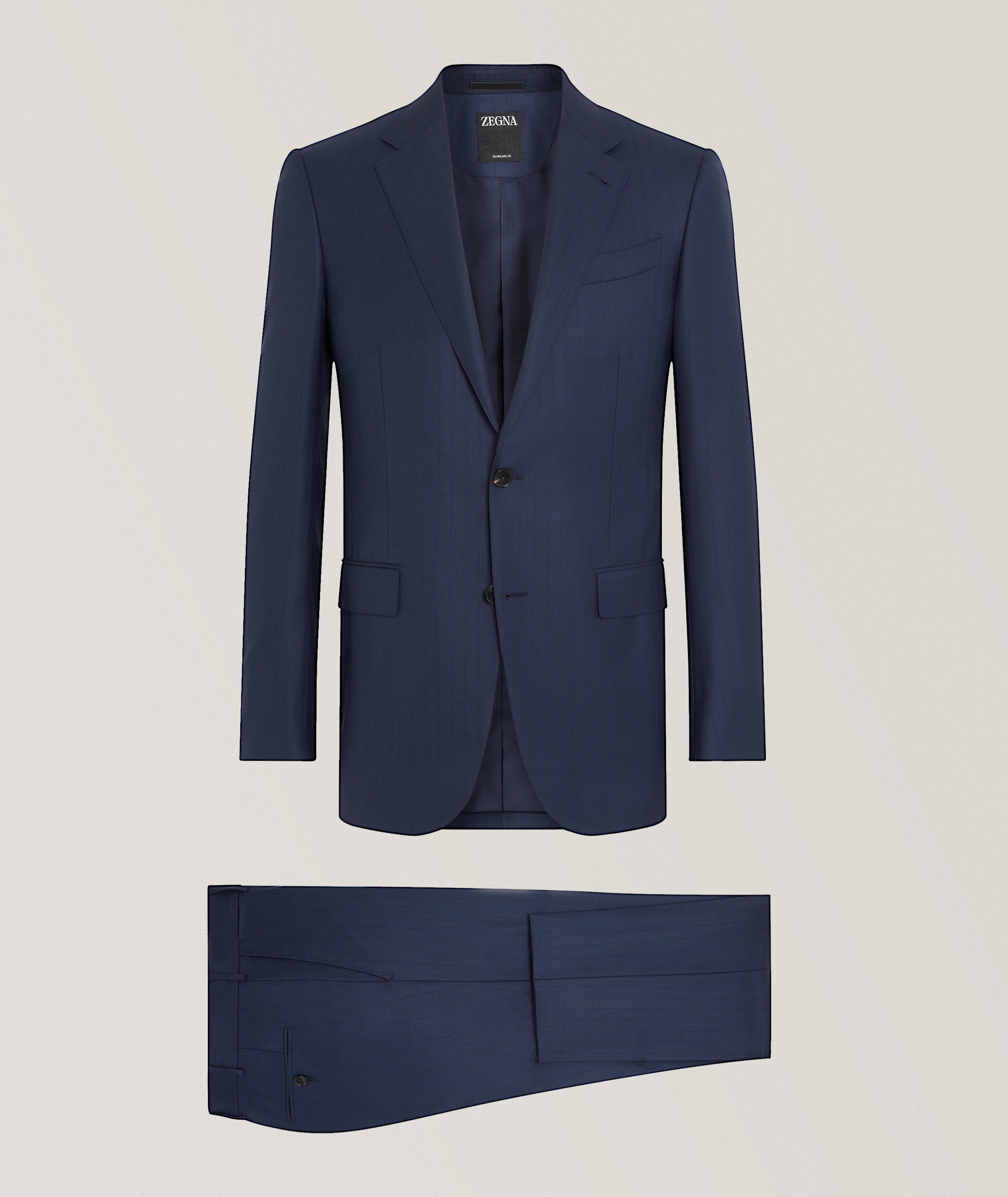 Zegna Complet En Laine 15Milmil15 En Bleu , Taille Homme 54