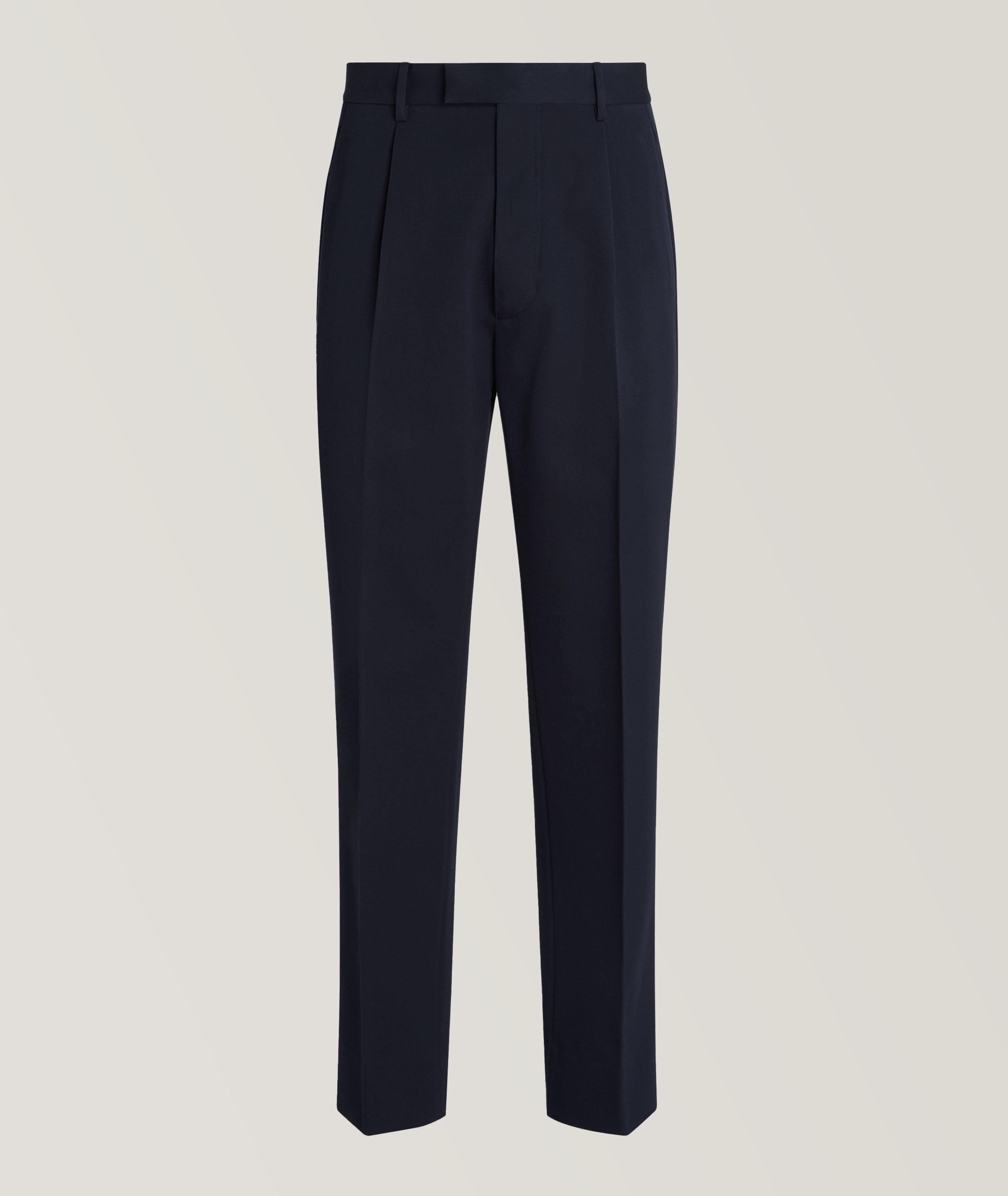 Zegna Pantalon En Coton Et En Laine En Bleu , Taille Homme 54