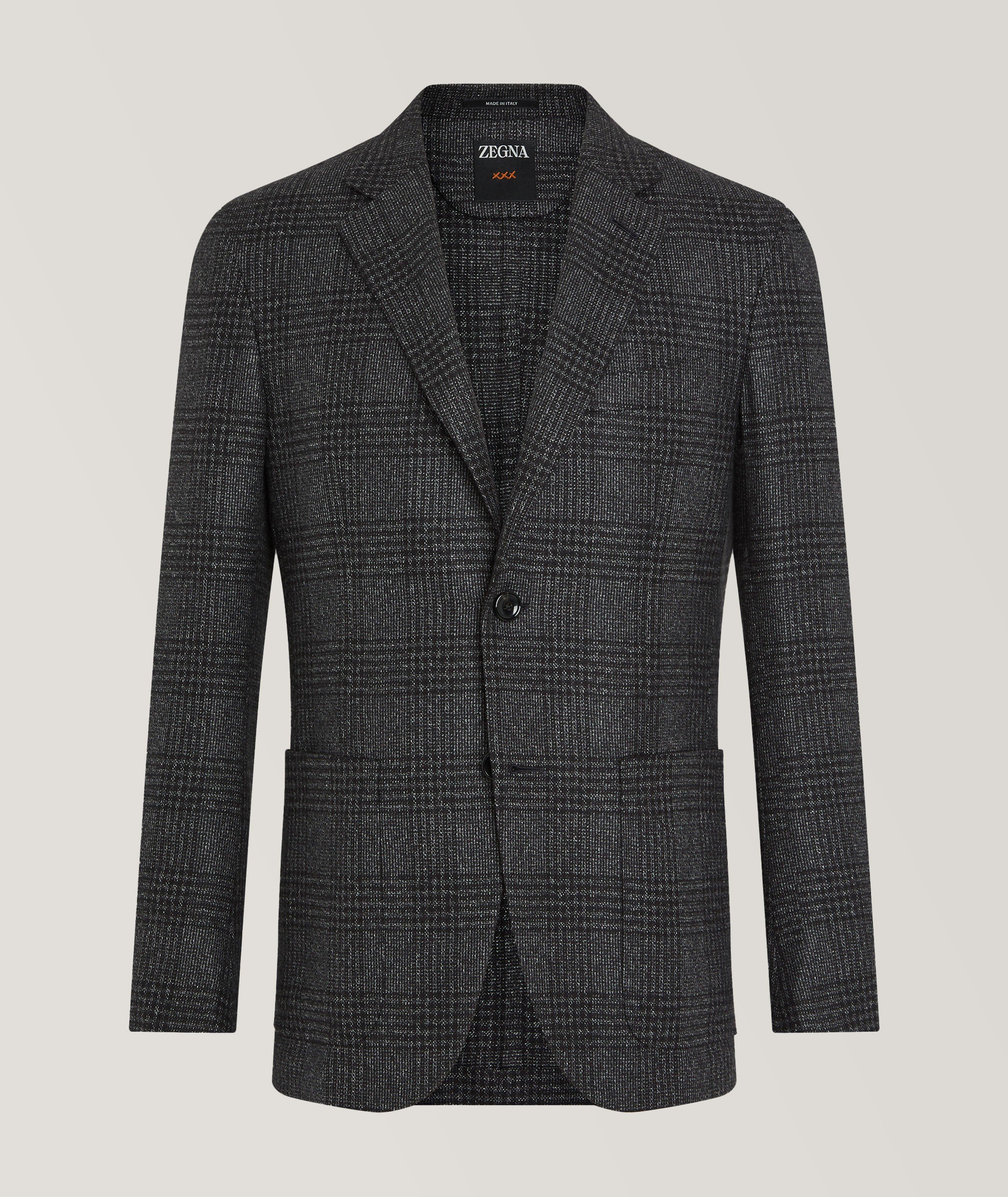 Zegna Veston Atelier En Cachemire Et En Soie En Gris , Taille Homme 50