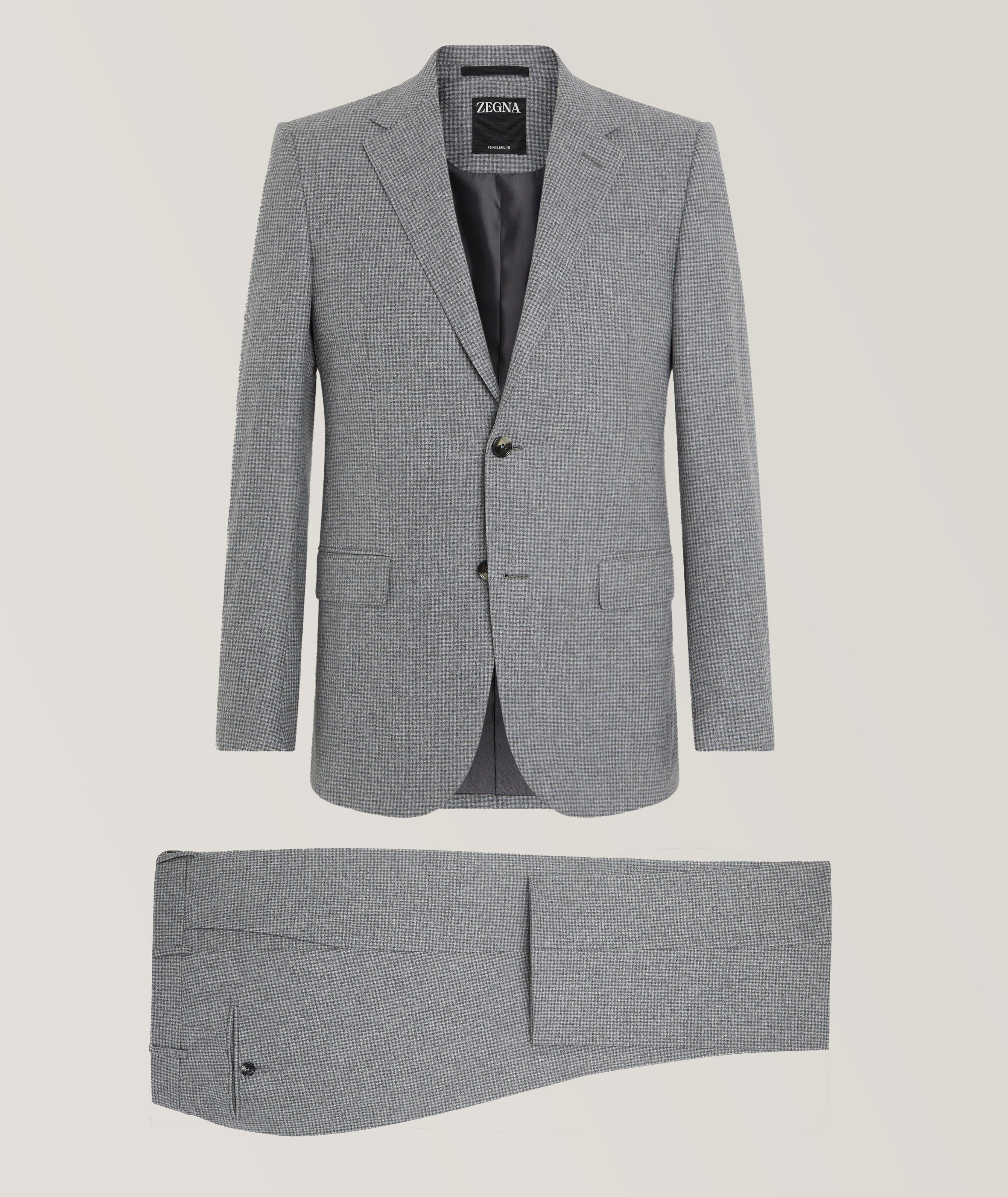 Zegna Complet En Laine 15Milmil15 En Gris , Taille Homme 56