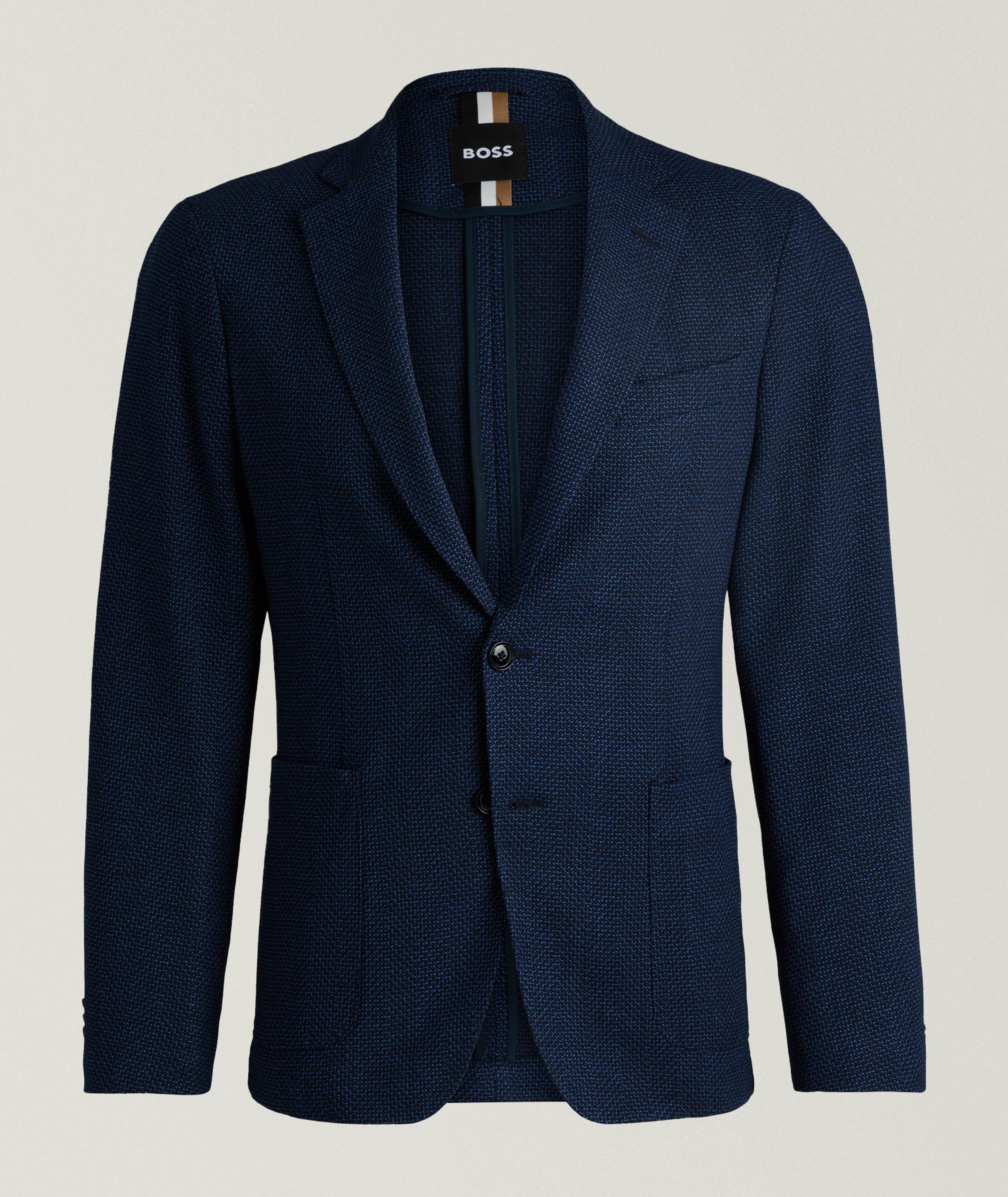 BOSS Veston Hanry En Lainage En Bleu , Taille Homme 38 , Laine