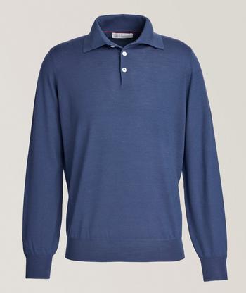 Brunello Cucinelli Cashmere, Silk & Linen Polo Sweater
