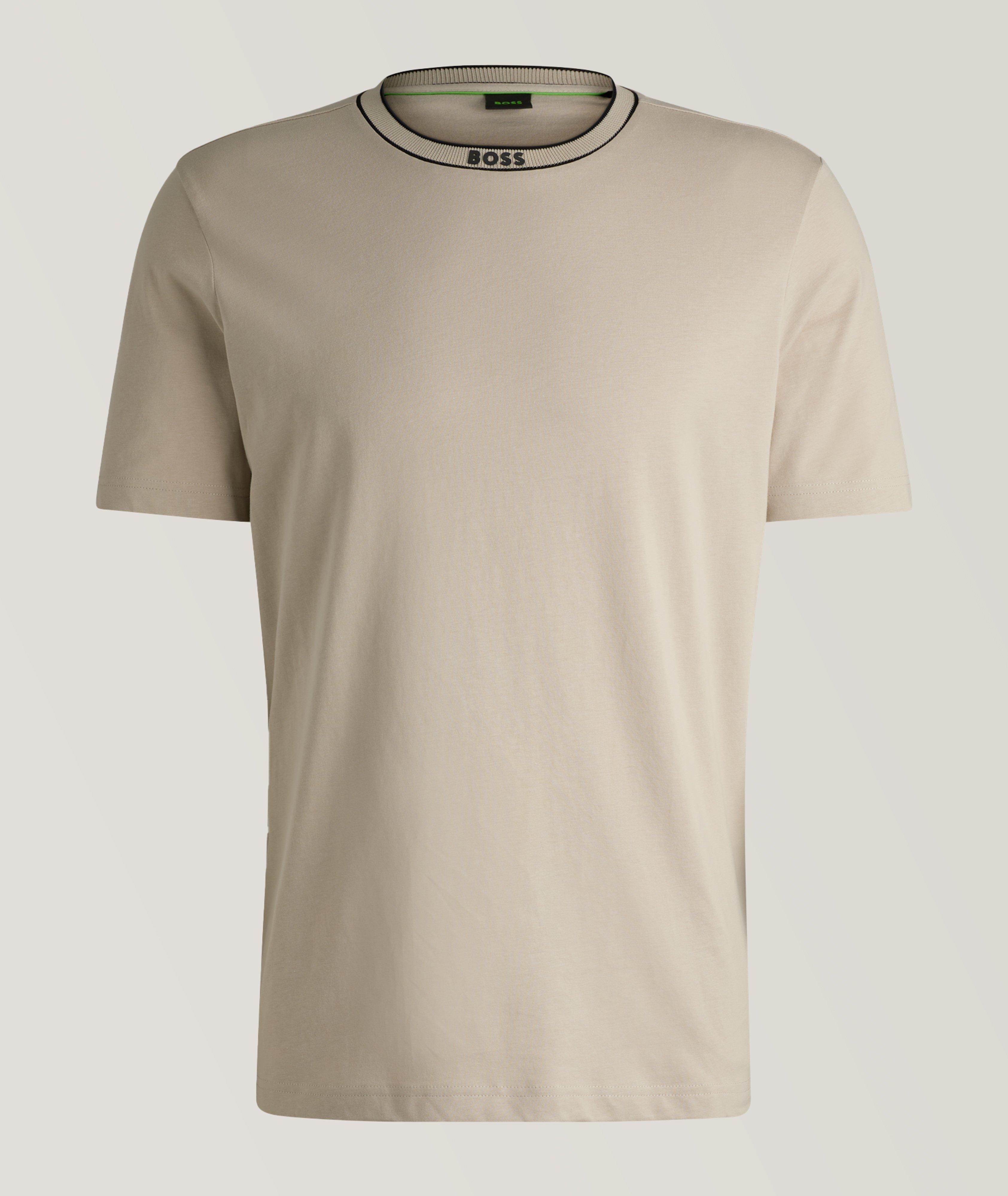 Logo Collar Jersey-Cotton T-Shirt