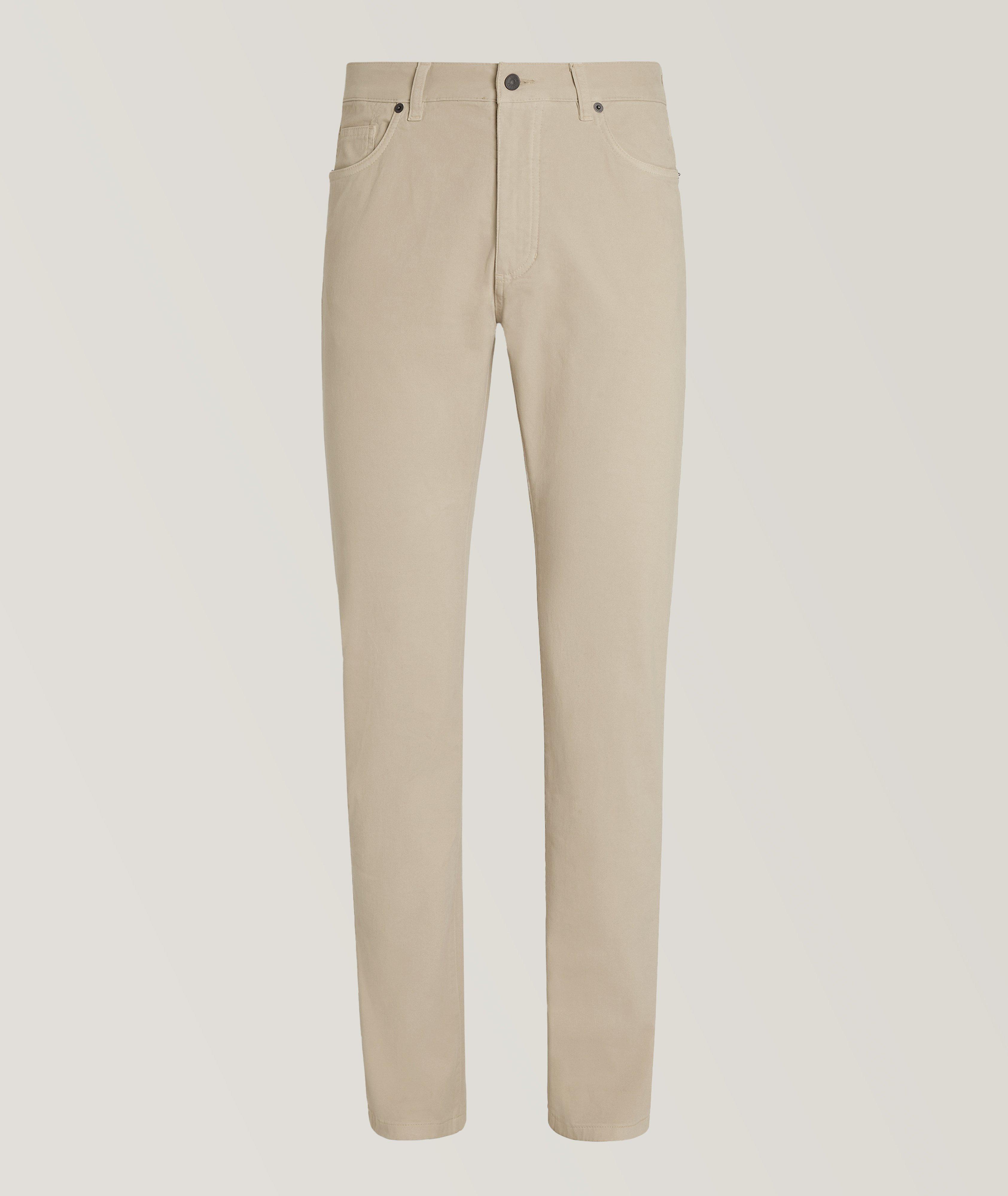 Zegna Jean En Coton Extensible En Beige , Taille Homme 32