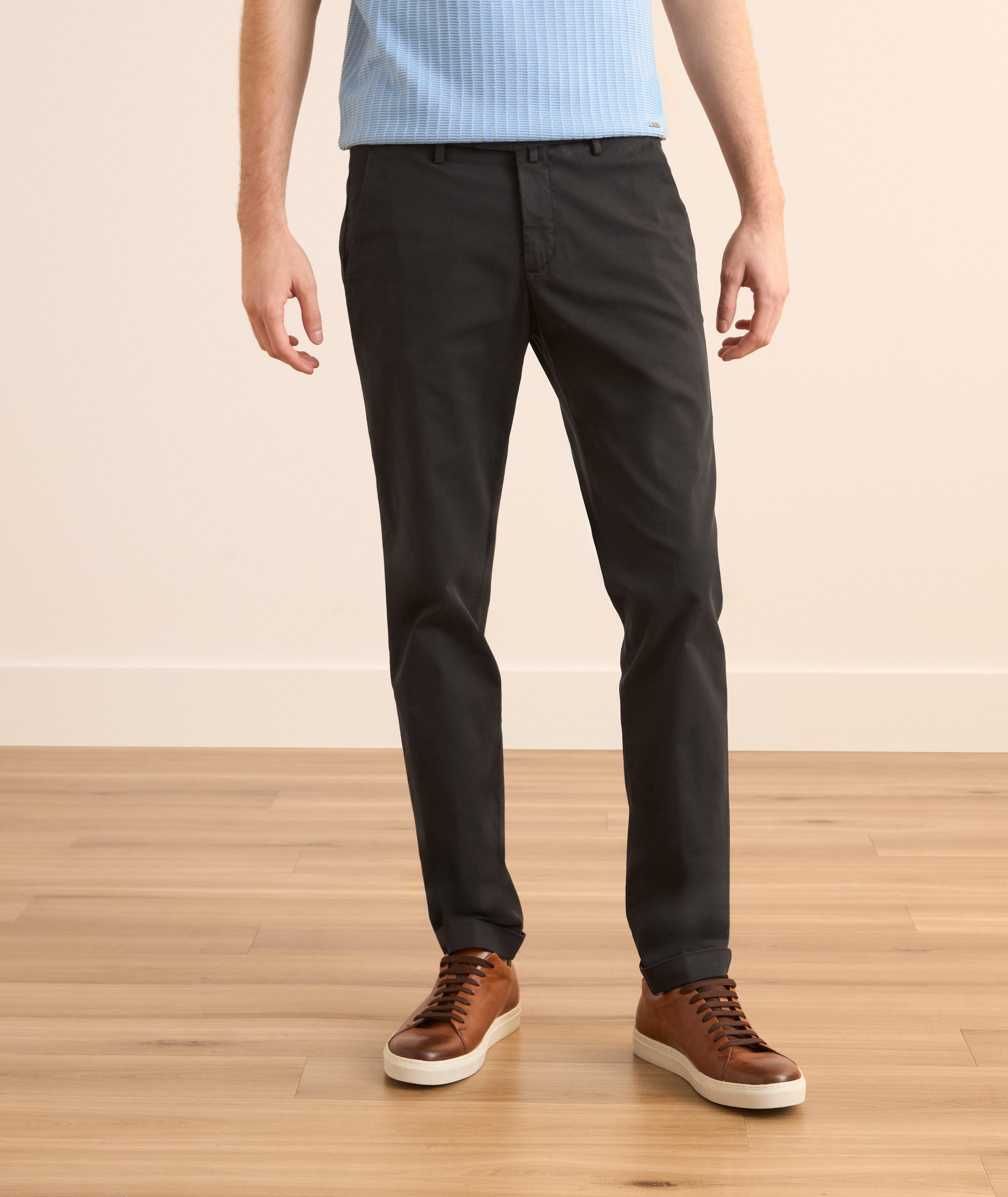 Cotton-Lyocell Blend Stretch Chinos image 1