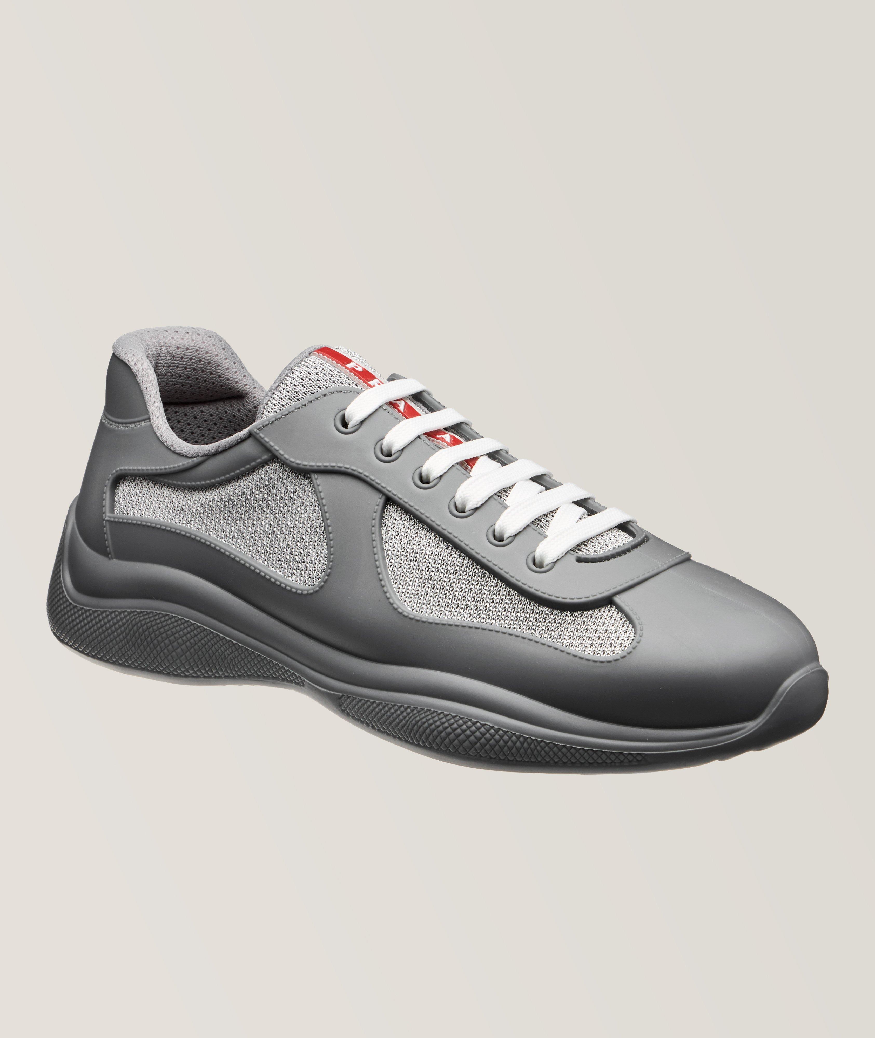 Prada Chaussure Sport Coupe De L’America En Tissu En Gris , Taille Homme 41