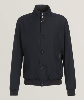 Brunello Cucinelli Leather & Cashmere Knit Hybrid Jacket | Leather