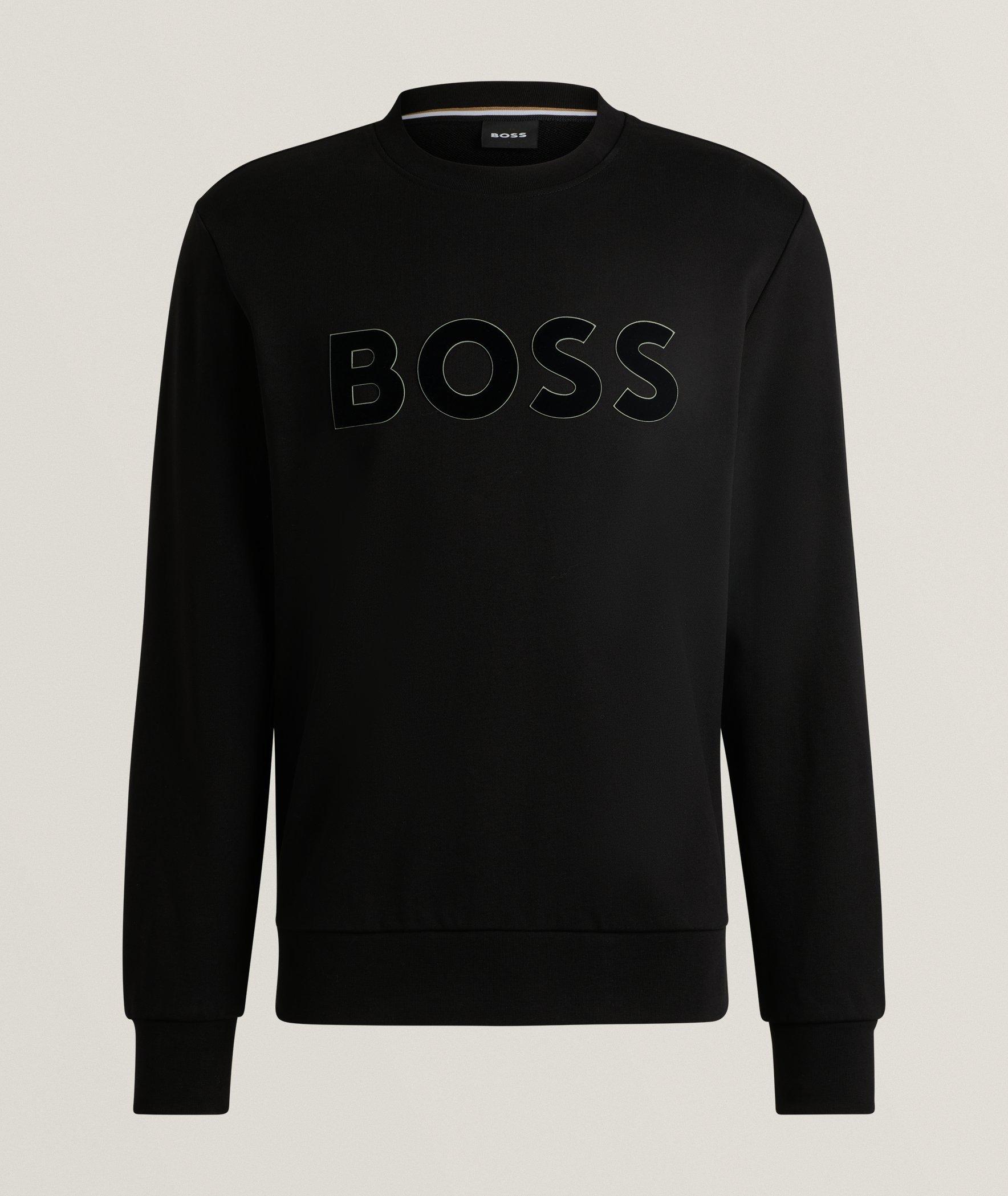 BOSS Pull Sorei En Coton Avec Logo En Noir , Taille Homme Petit