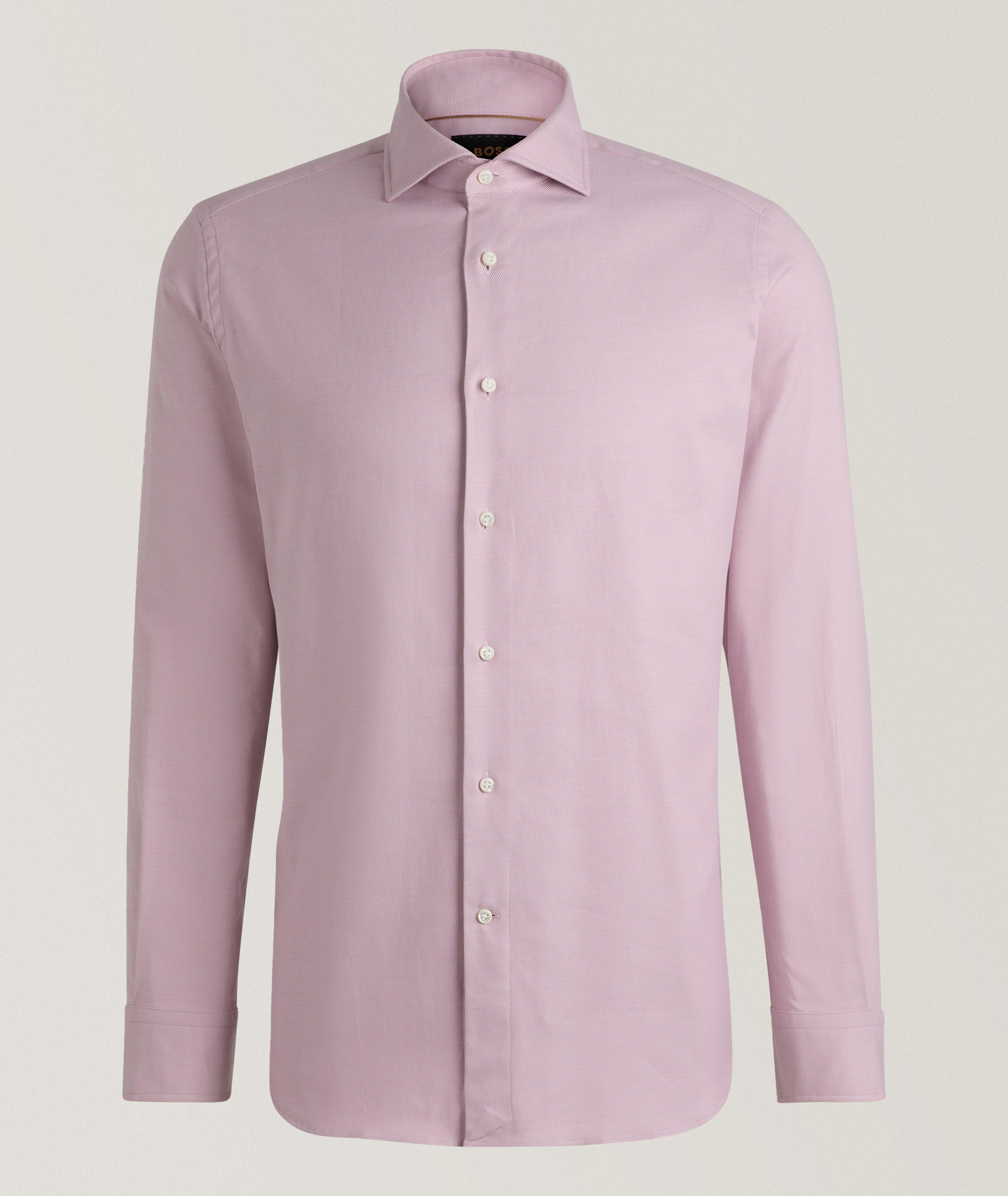 BOSS Chemise Josh En Coton Extensible En Rose , Taille Homme 18