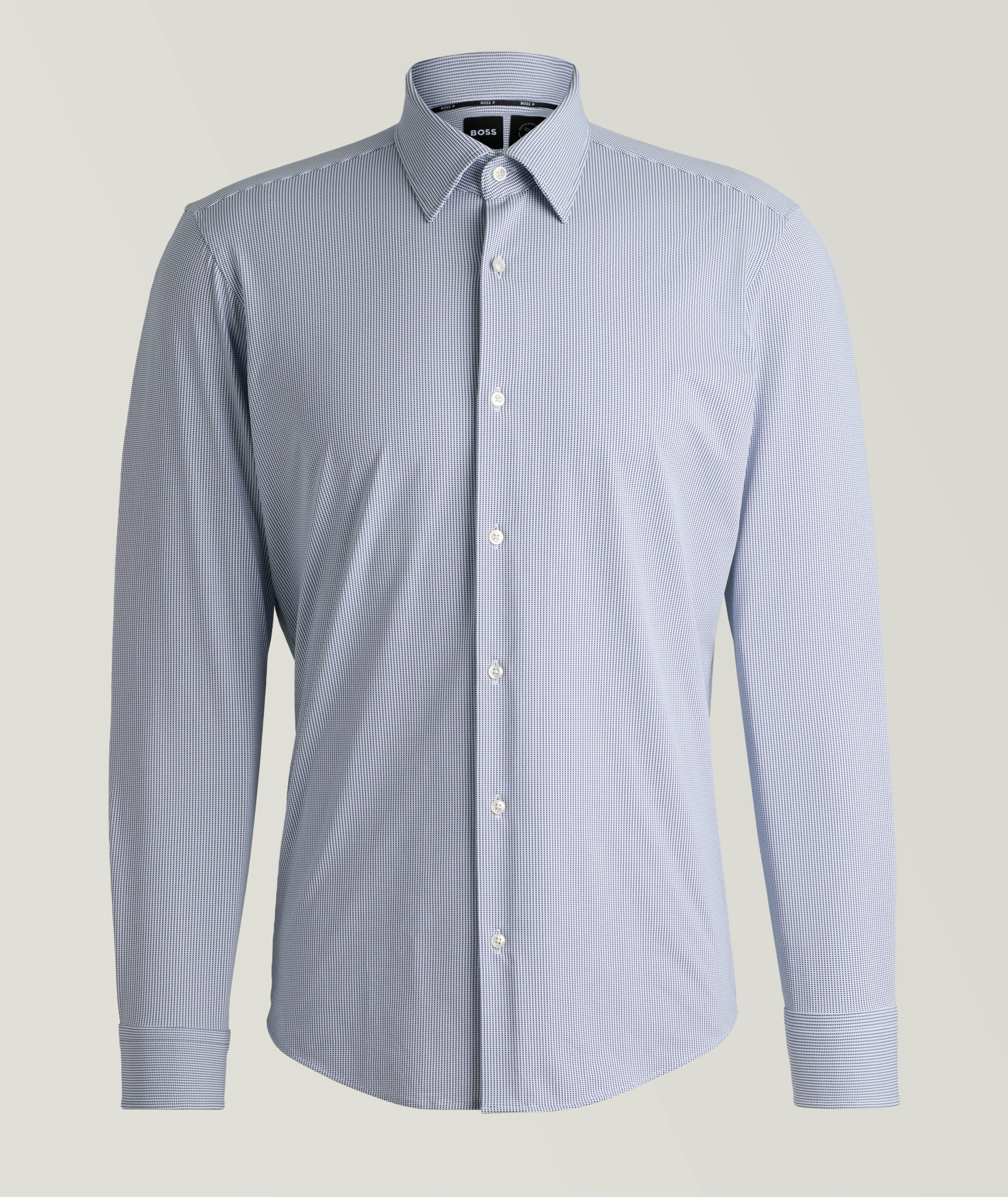 BOSS Chemise Joe En Tissu Recyclé En Bleu , Taille Homme 18