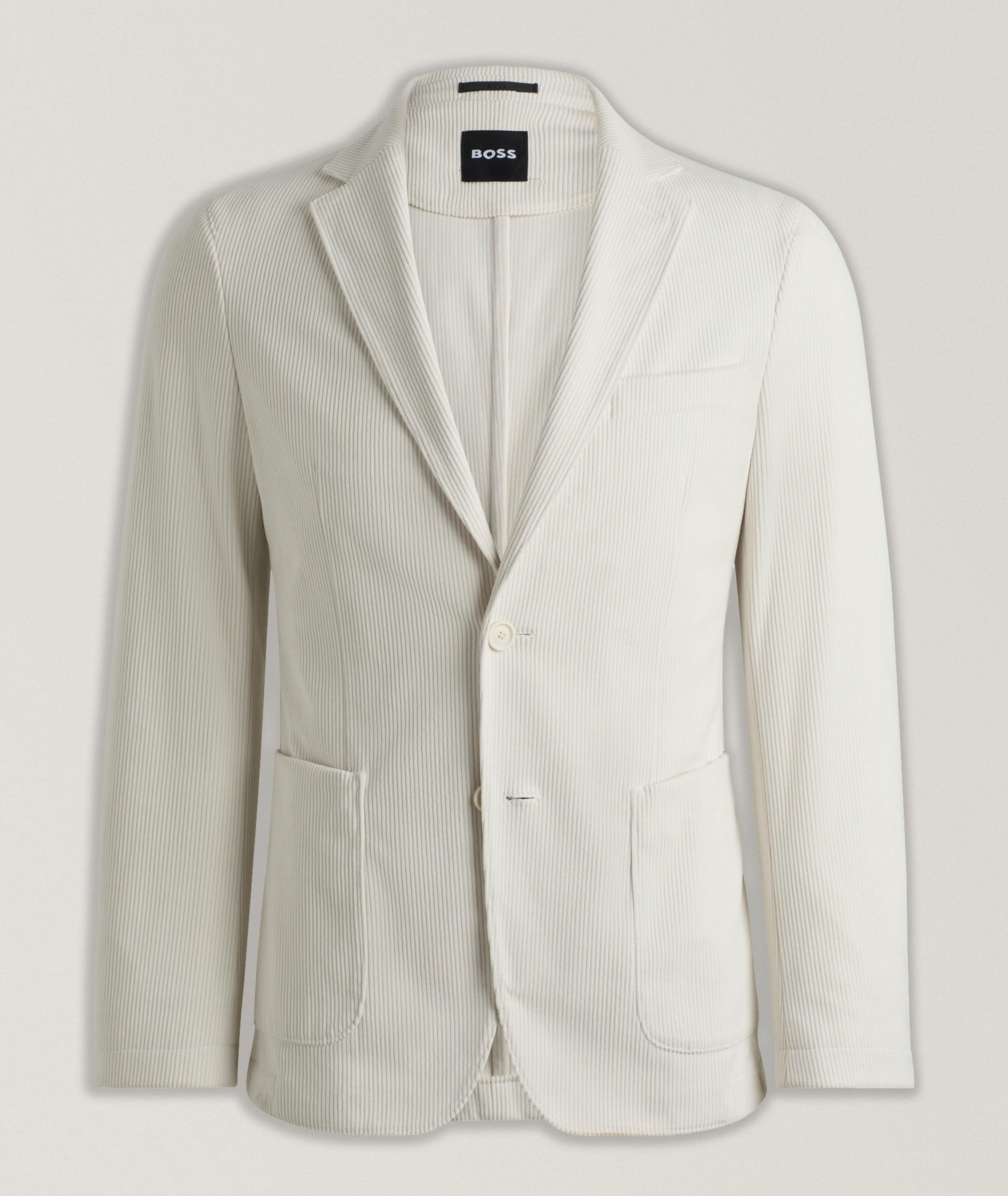 BOSS Veston Hanry En Velours Côtelé En Blanc , Taille Homme 38