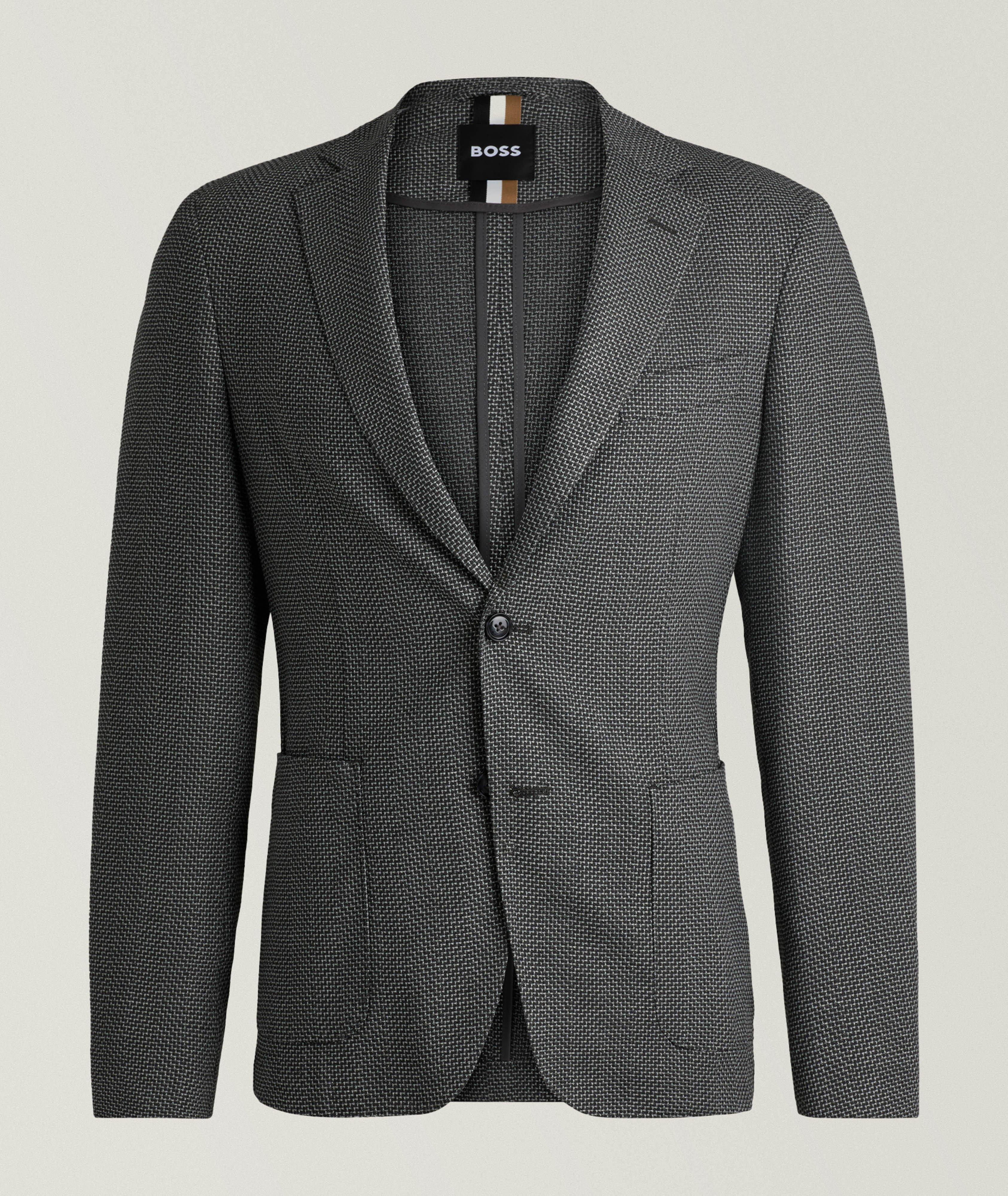 BOSS Veston Hanry En Lainage En Gris , Taille Homme 36 , Laine