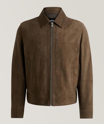 BOSS Malbano4 Suede Jacket Leather Harry Rosen