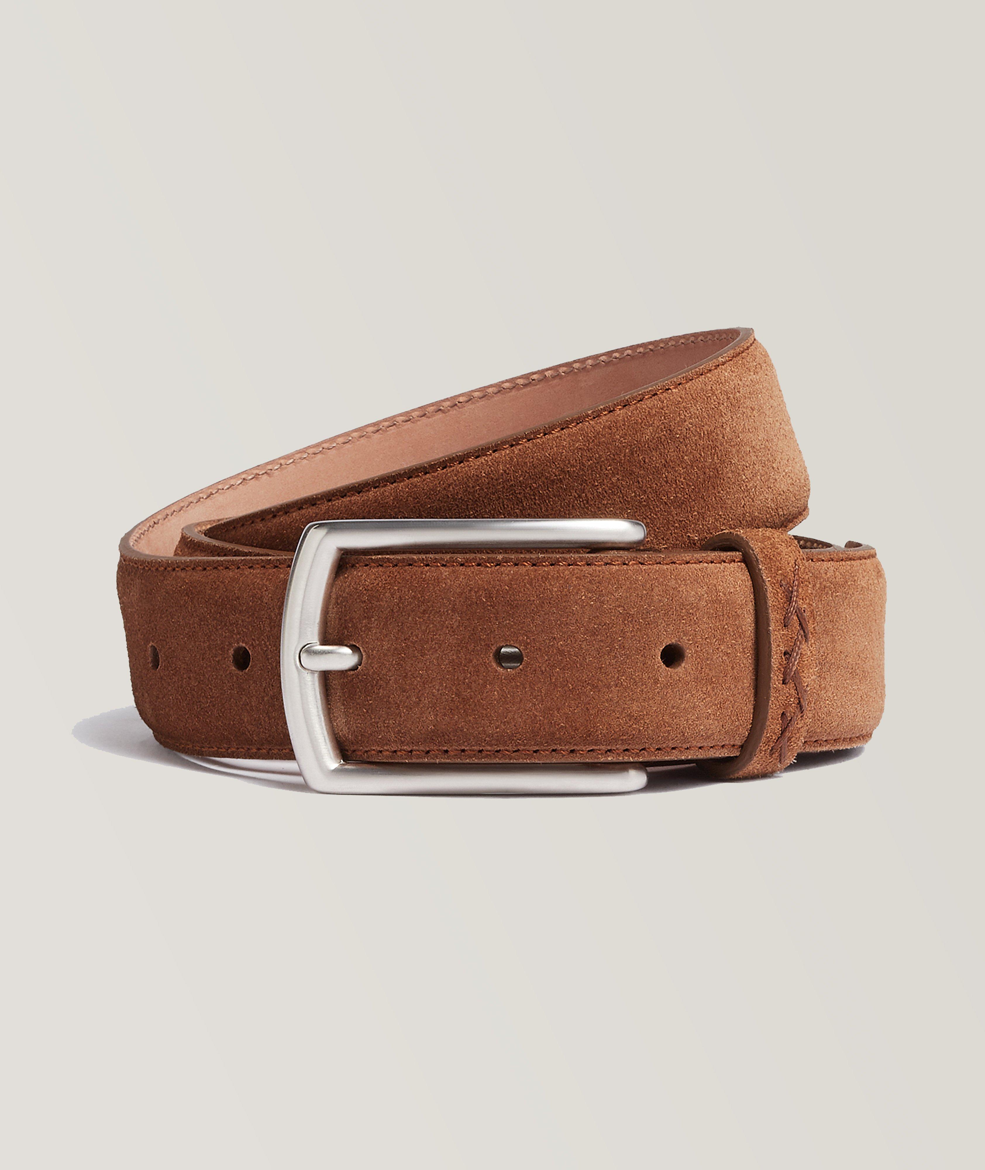 Zegna Ceinture En Suède En Brun , Taille Homme 105