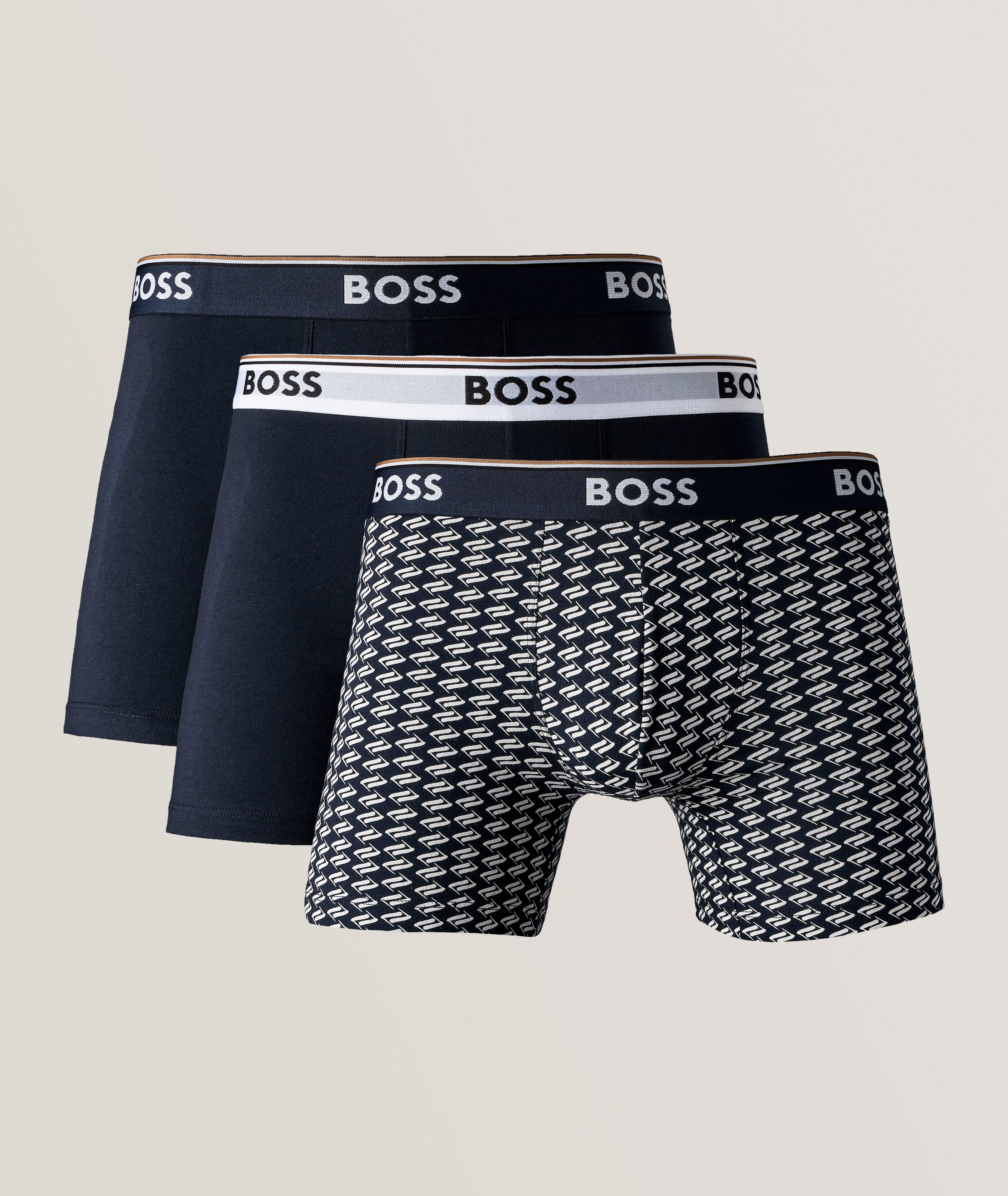 Three-Pack Power Stretch-Cotton Boxer Briefs