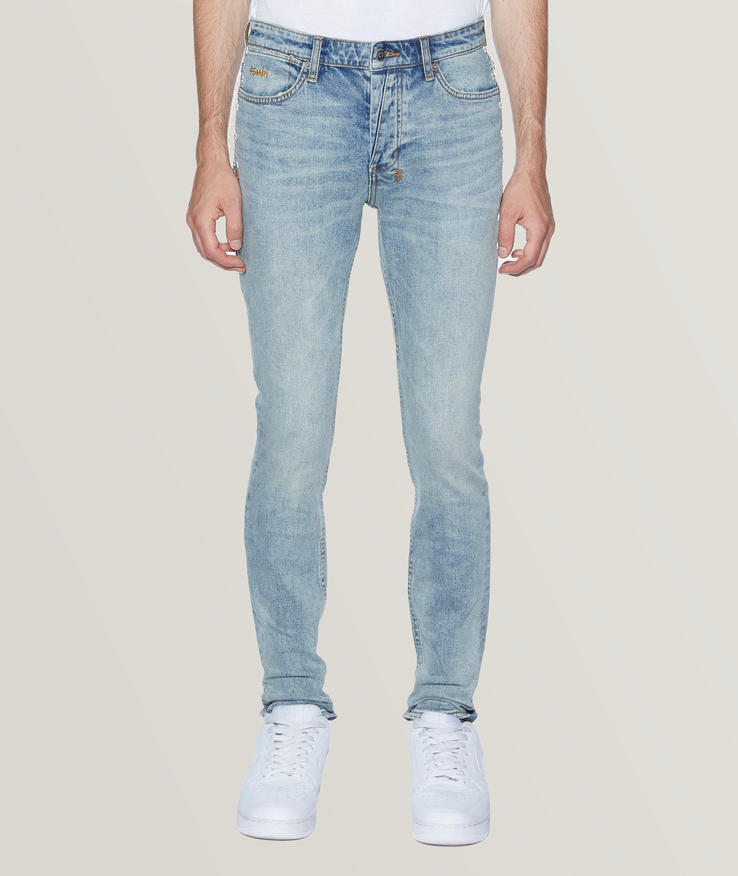 Ksubi Jean Van Winkle Délavé À La Pierre En Bleu , Taille Homme 40