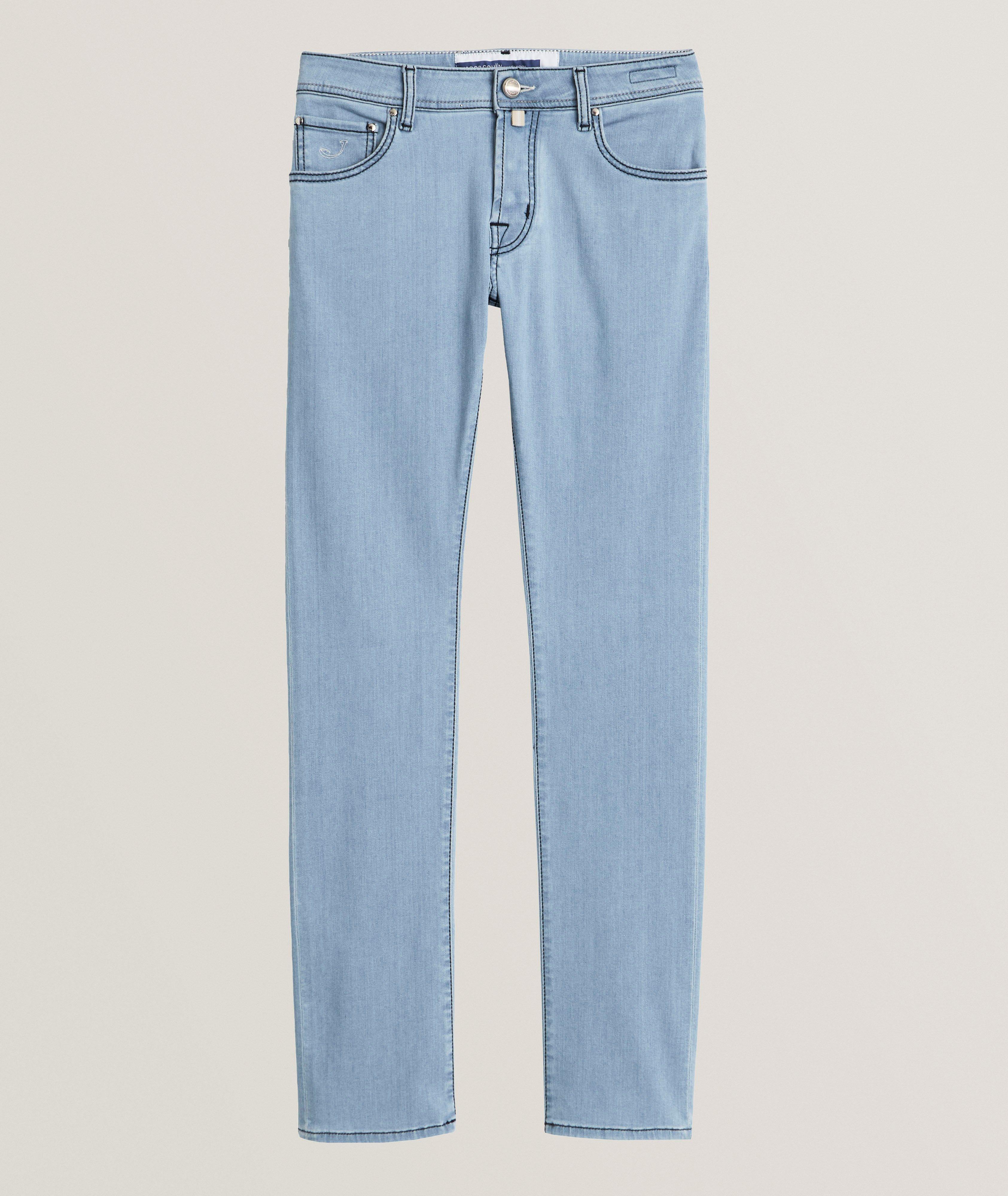 Jacob Cohen Nick Stripe Patch Slim-Fit Jeans 