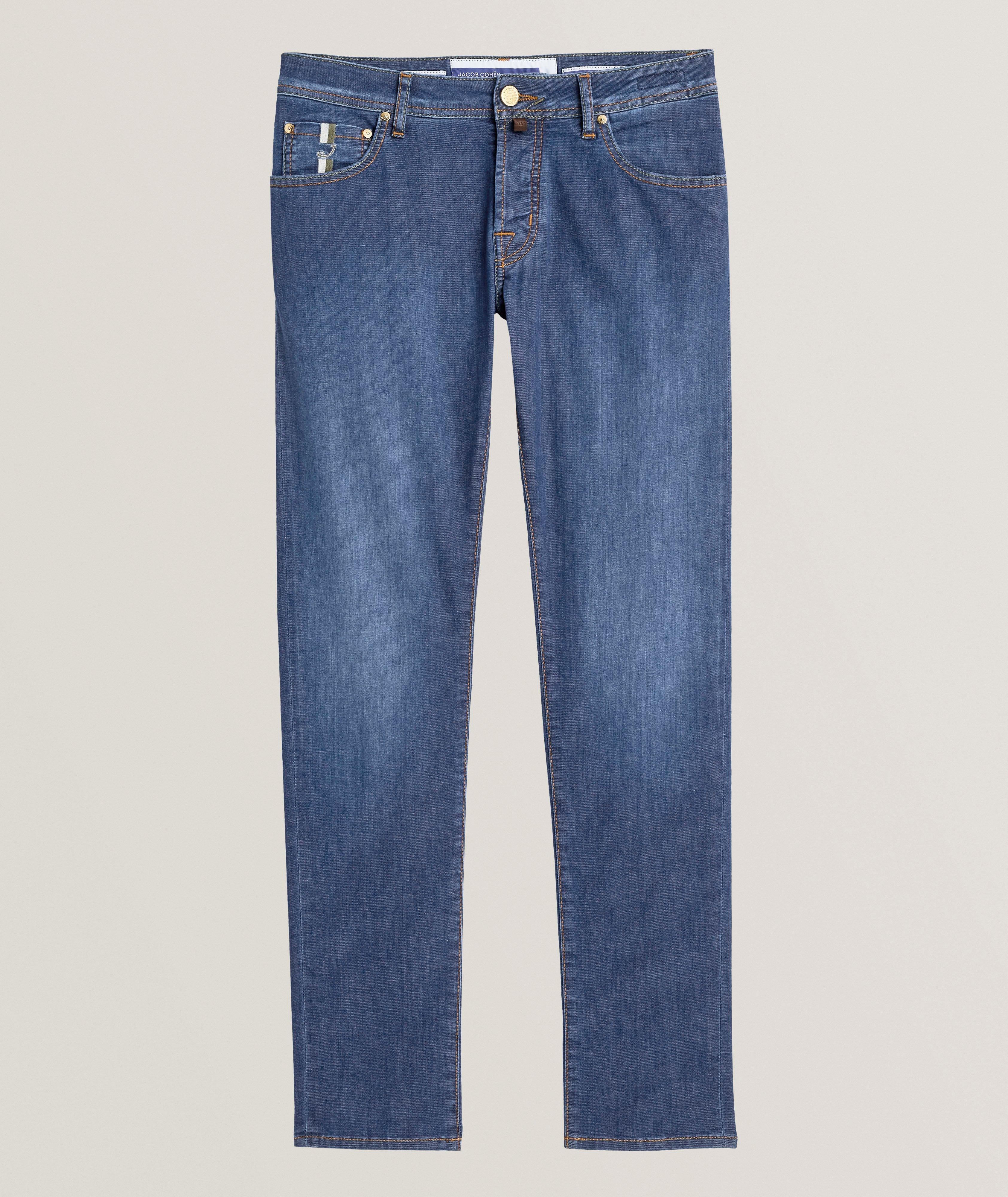 Jacob Cohen Nick Stripe Patch Slim-Fit Jeans