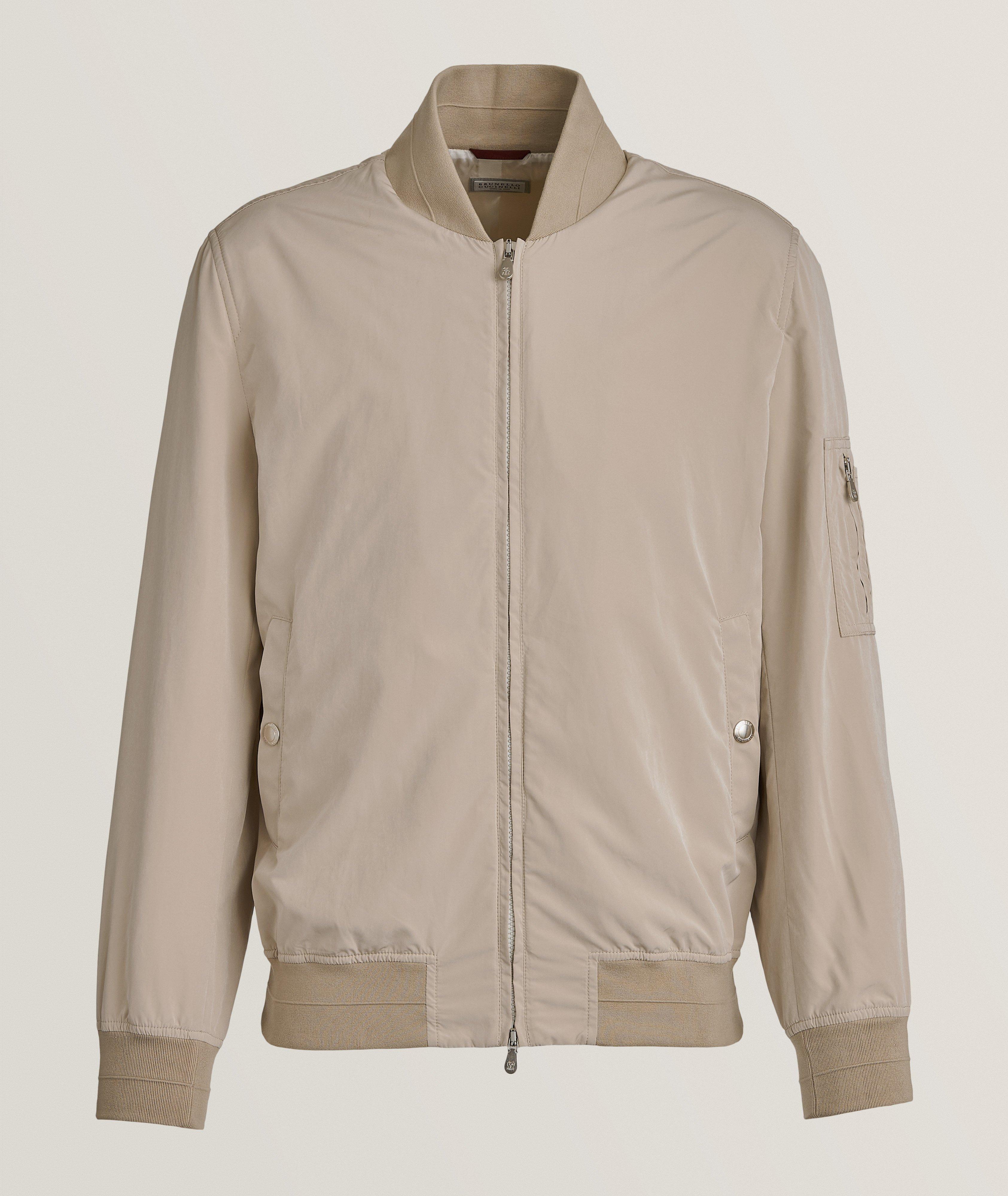 Brunello Cucinelli Breathable Bomber In Beige , Men's Size 46