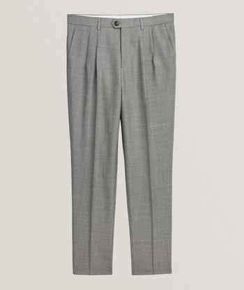 ジョルジオアルマーニ Giorgio Armani Viscose Pants Giorgio Armani Textured Viscose Tapered-Leg Pleated Trousers