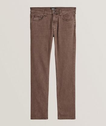 Brunello Cucinelli Flat Front Stretch-Cotton Chino Pants