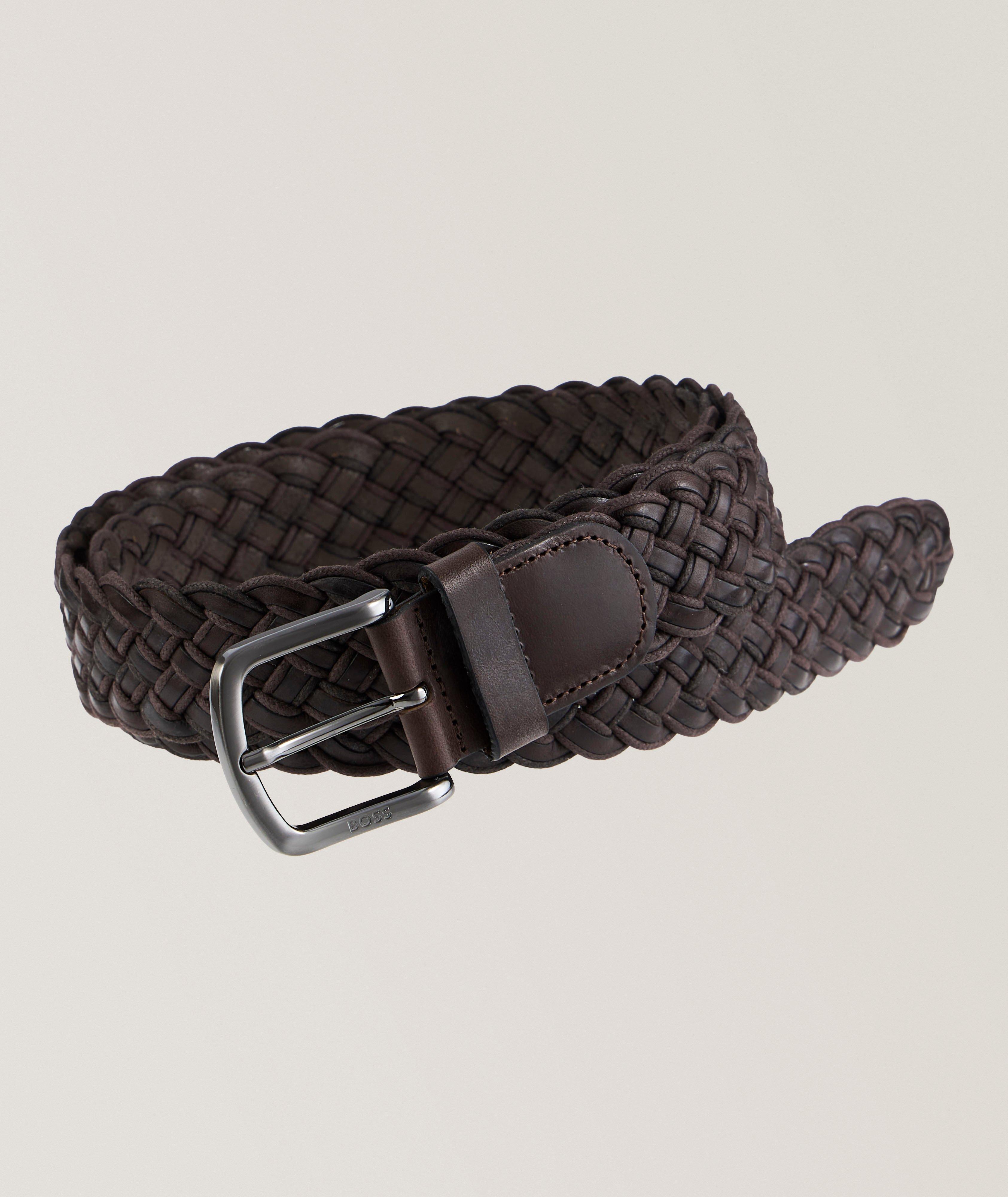 BOSS Ceinture en cuir tressé