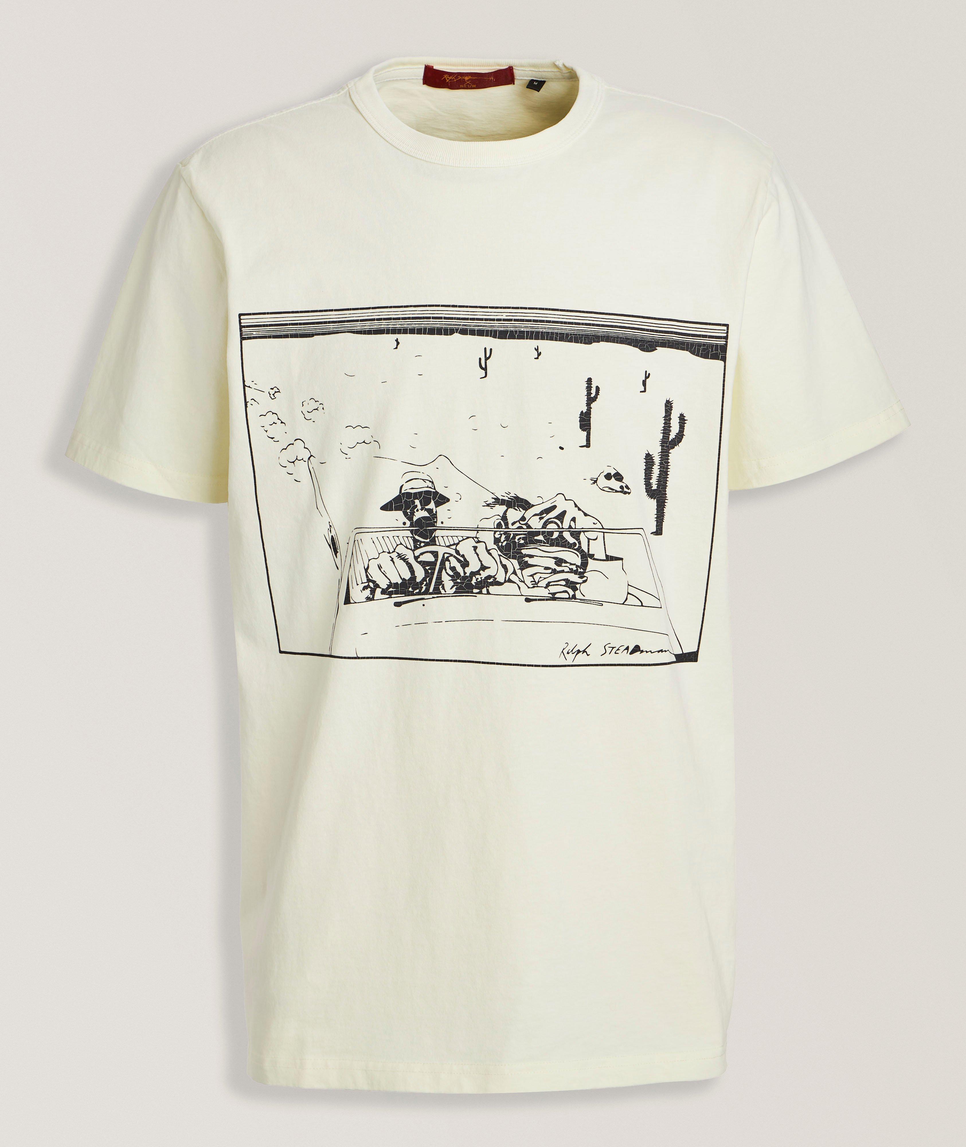 NEUW T-Shirt À Détail Graphique, Collection Ralph Steadman En Blanc , Taille Homme Grand