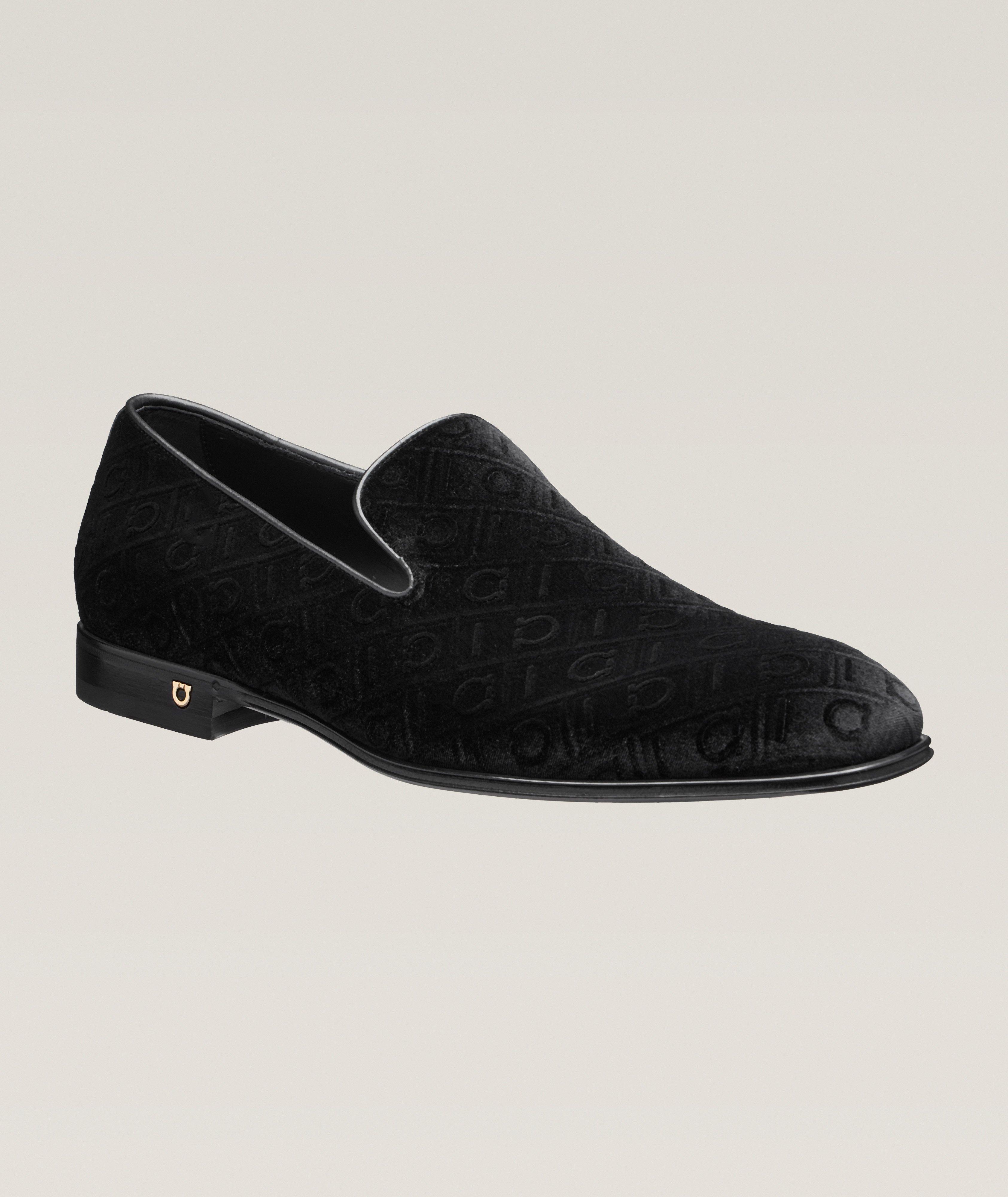 Velvet Gancio Monogram Loafers