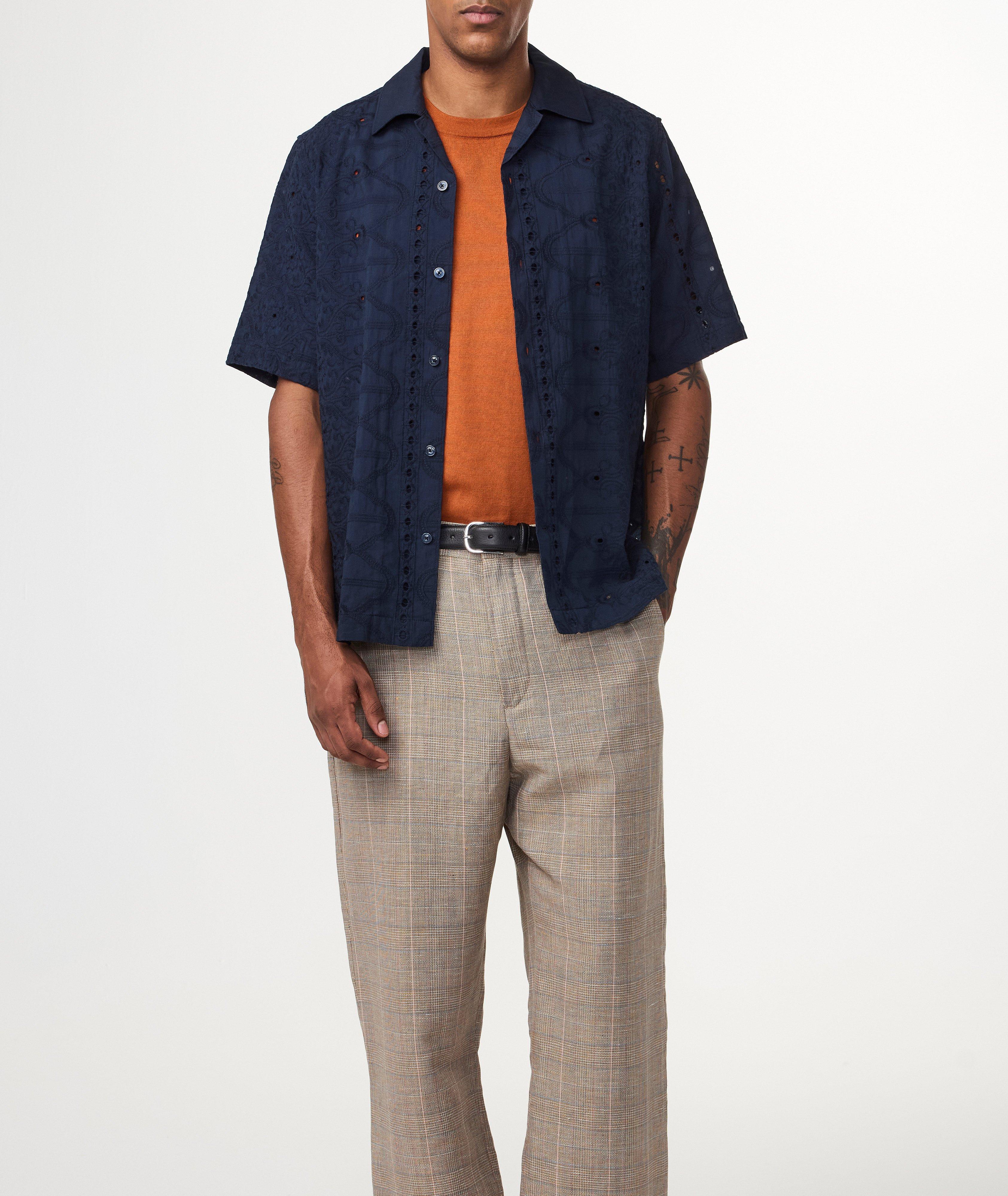 Julio Embroidered Cottton Camp Shirt image 1