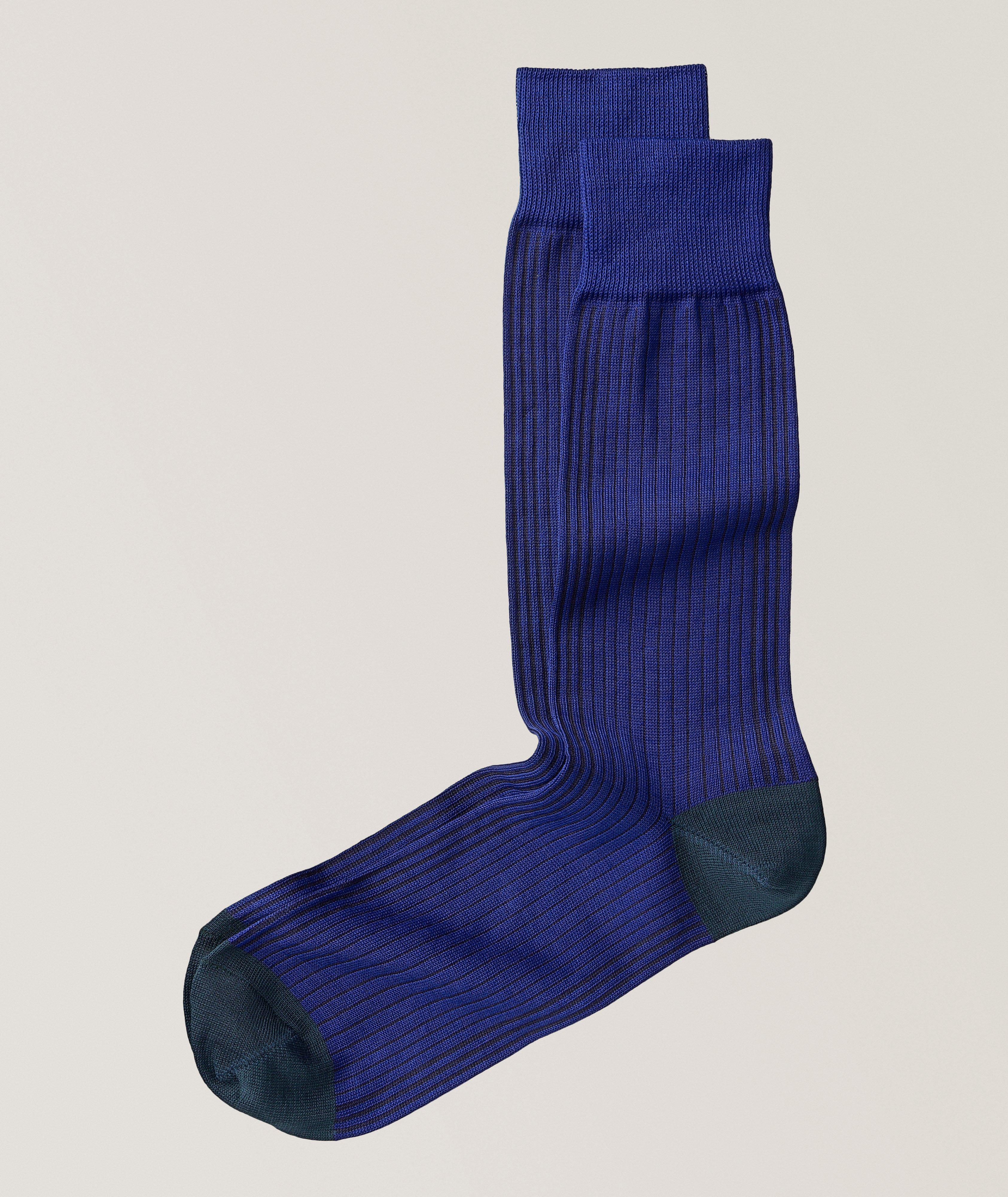 Paul Smith Jerod Ribbed Cap-Toe Socks 