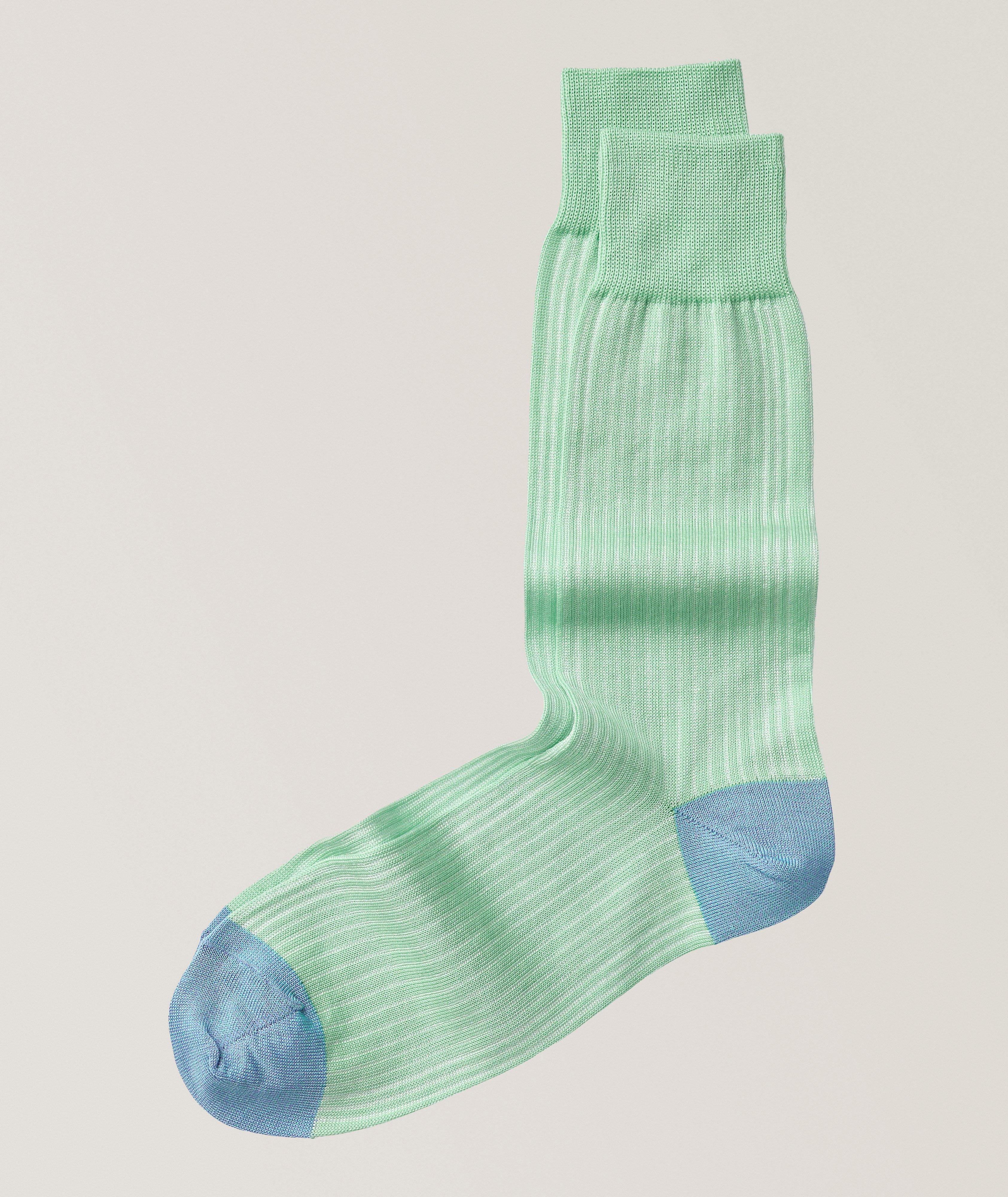 Paul Smith Jerod Ribbed Cap-Toe Socks 