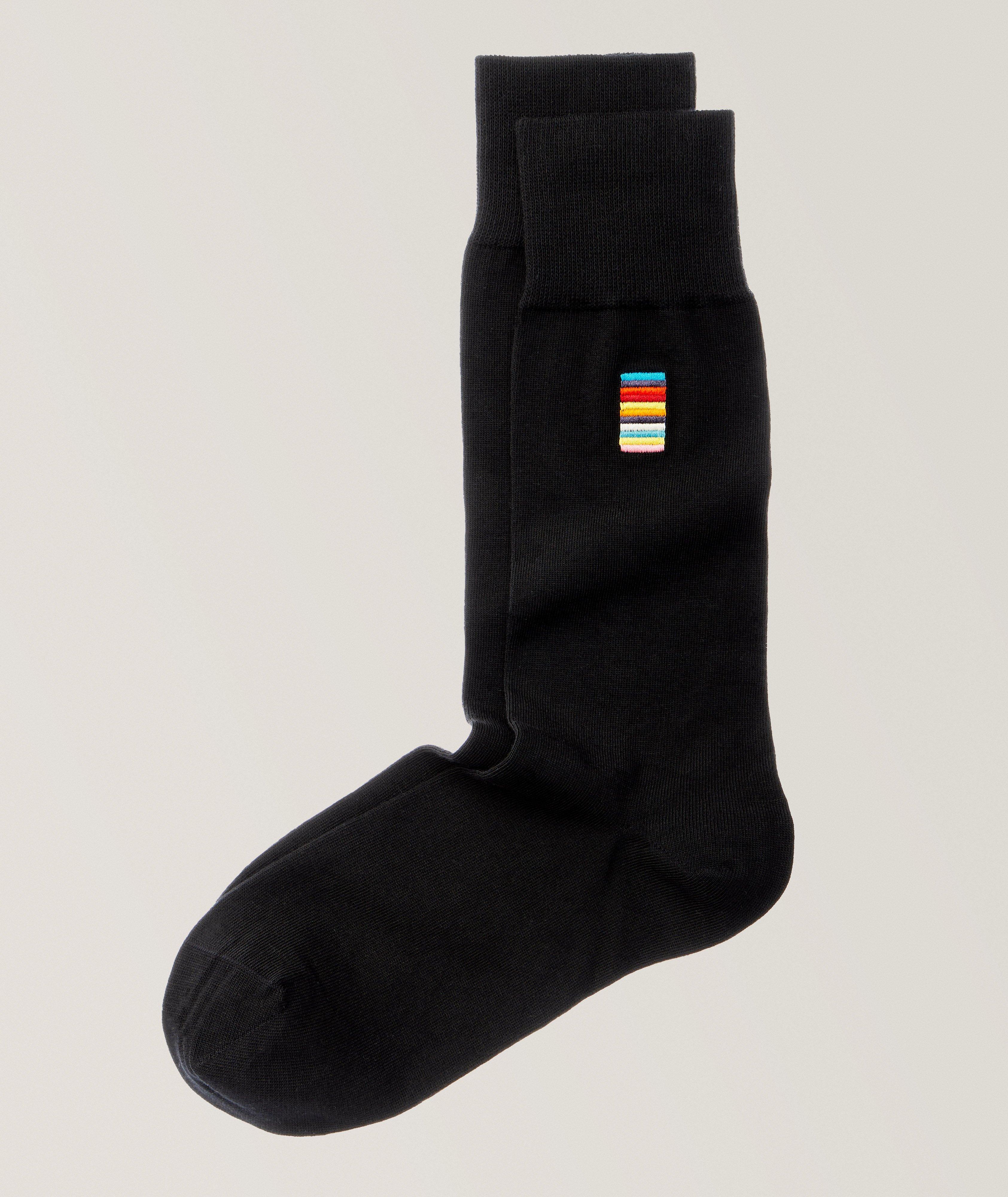 Paul Smith Alfie Embroidered Striped Socks 