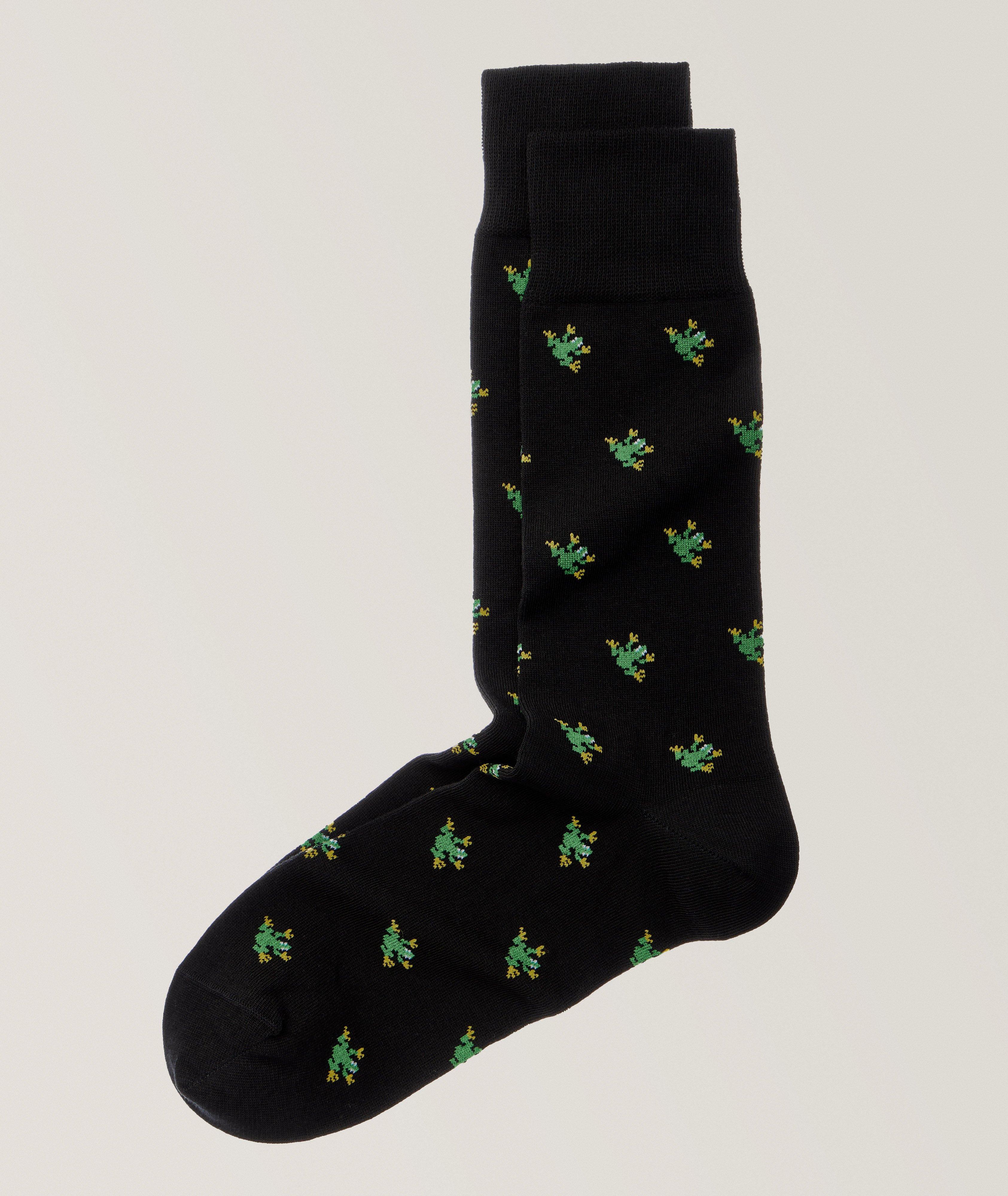 Paul Smith Frog Stretch-Cotton Crew Socks 
