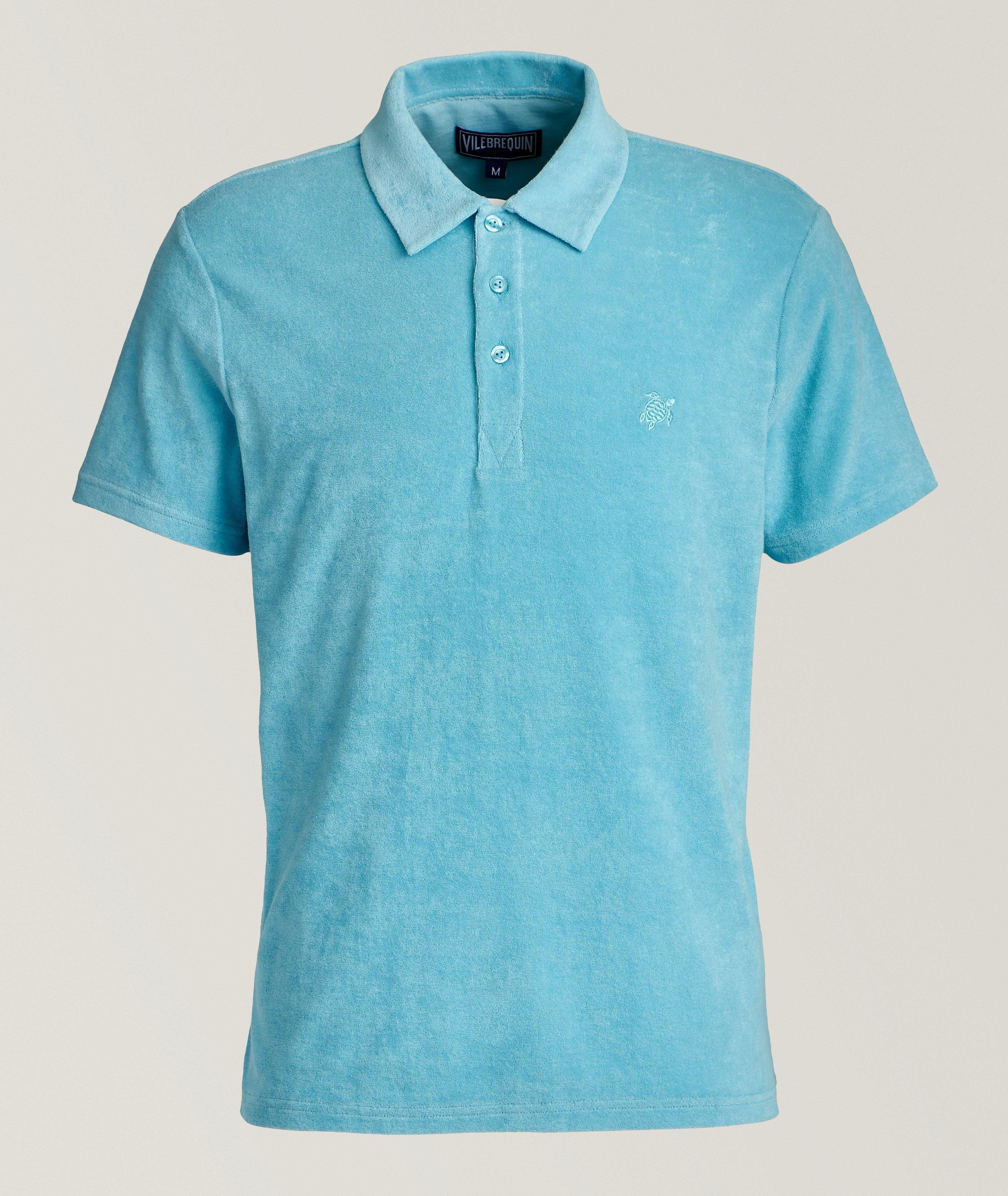 Vilebrequin Polo En Tissu Bouclé En Bleu , Taille Homme Grand