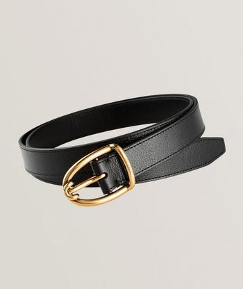 【 flexwitme 】FWM LOGO LEATHER BELT Harley-Davidson® Men's H-D Riveted Leather Letters Logo
