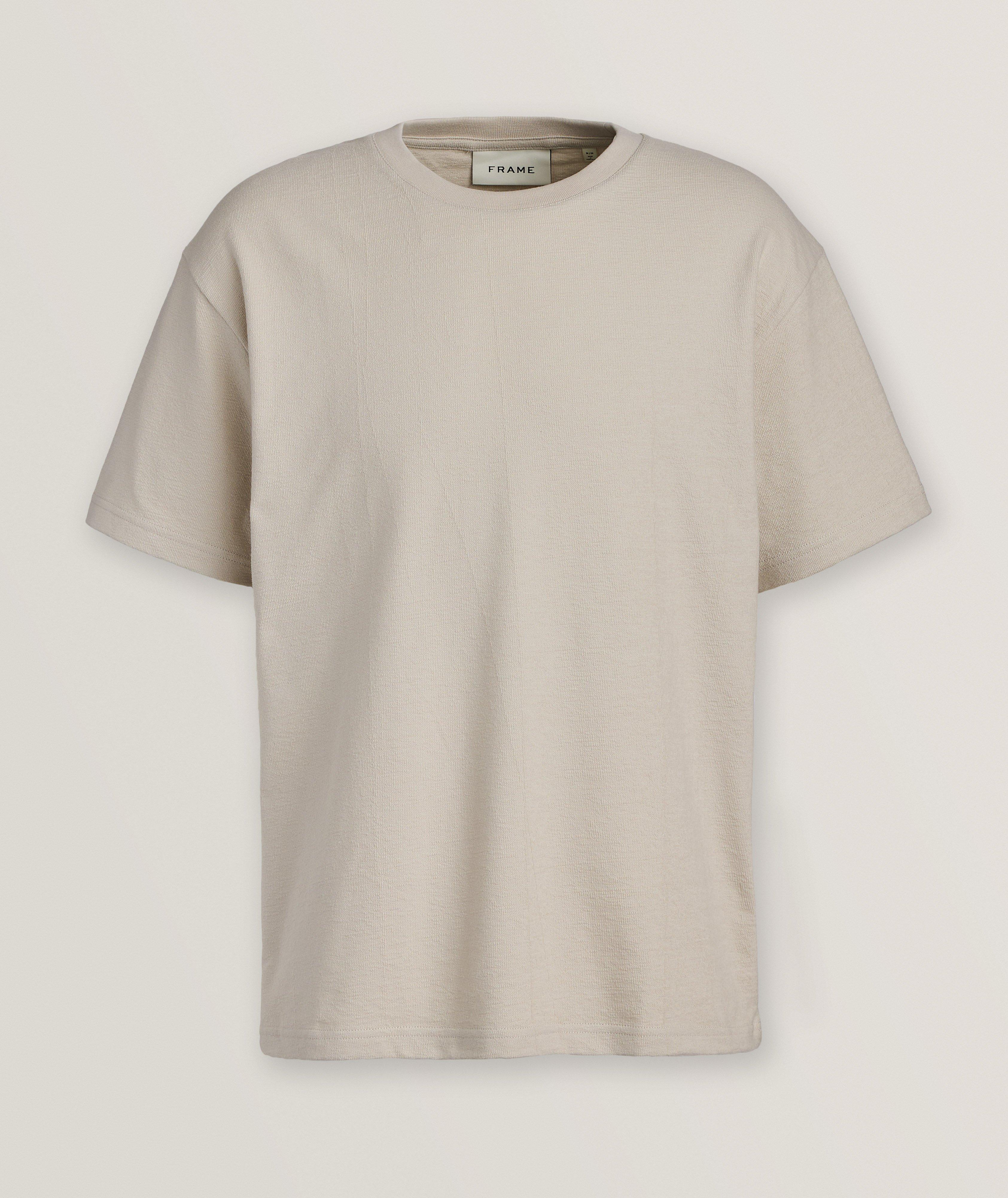 Frame T-Shirt En Coton Biologique De Coupe Carrée En Beige , Taille Homme Moyen