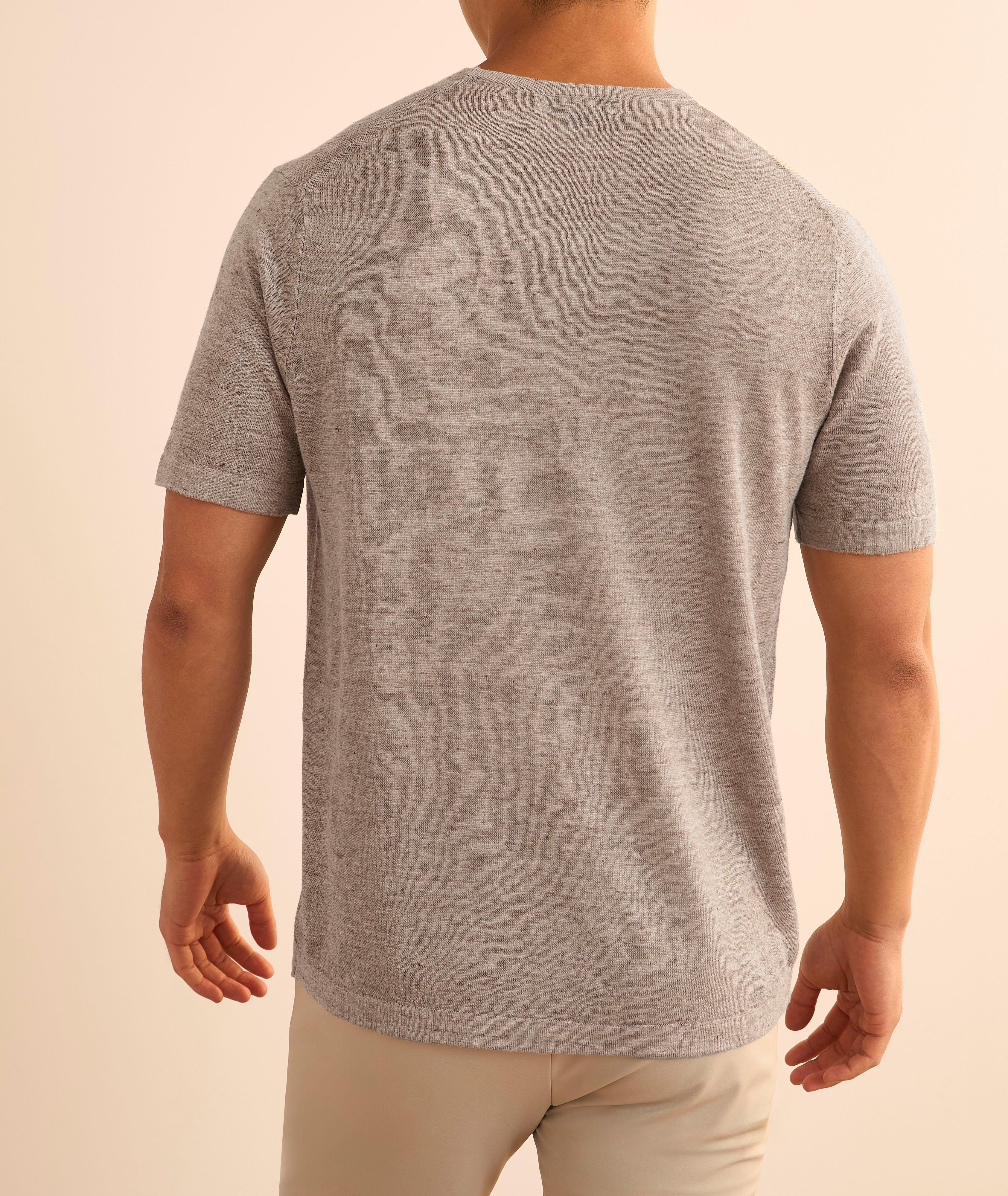 Linen-Silk Knit T-Shirt image 2