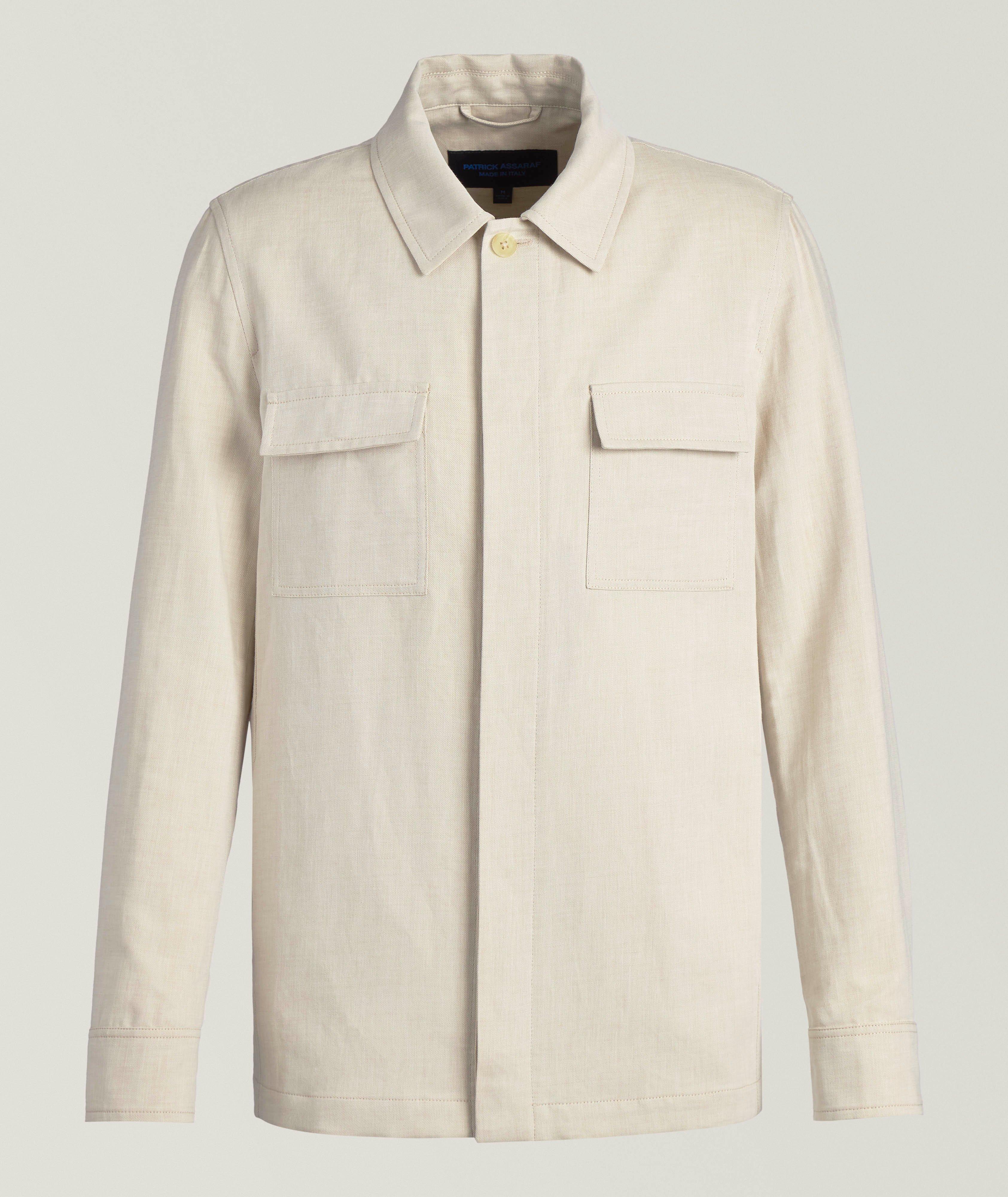 Patrick Assaraf Linen-Cotton Overshirt