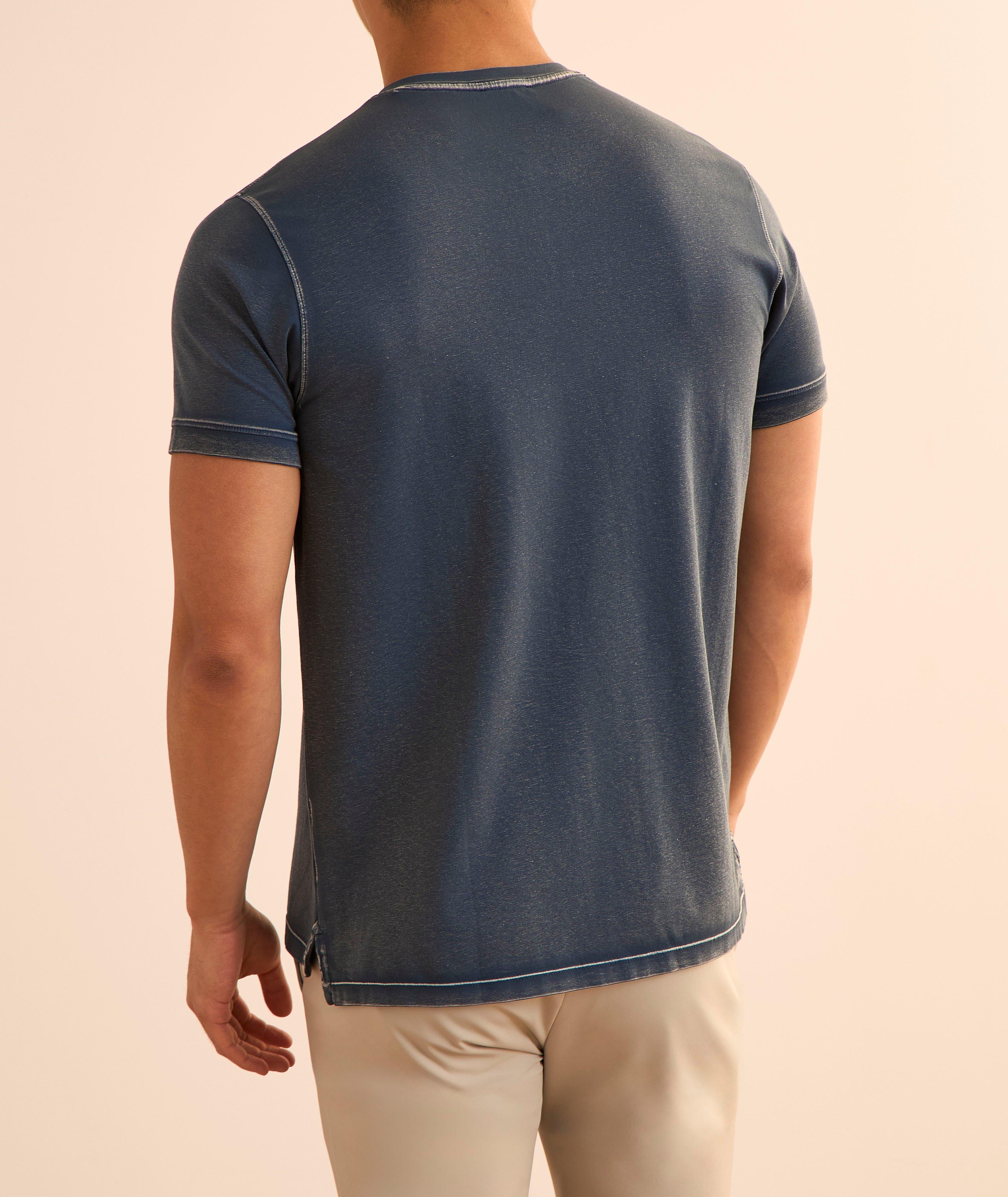 Vintage Wash Stretch-Pima Cotton Henley image 2