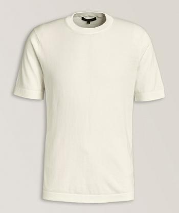 Jil Sander Back Leather Patch Cotton T-Shirt | T-Shirts